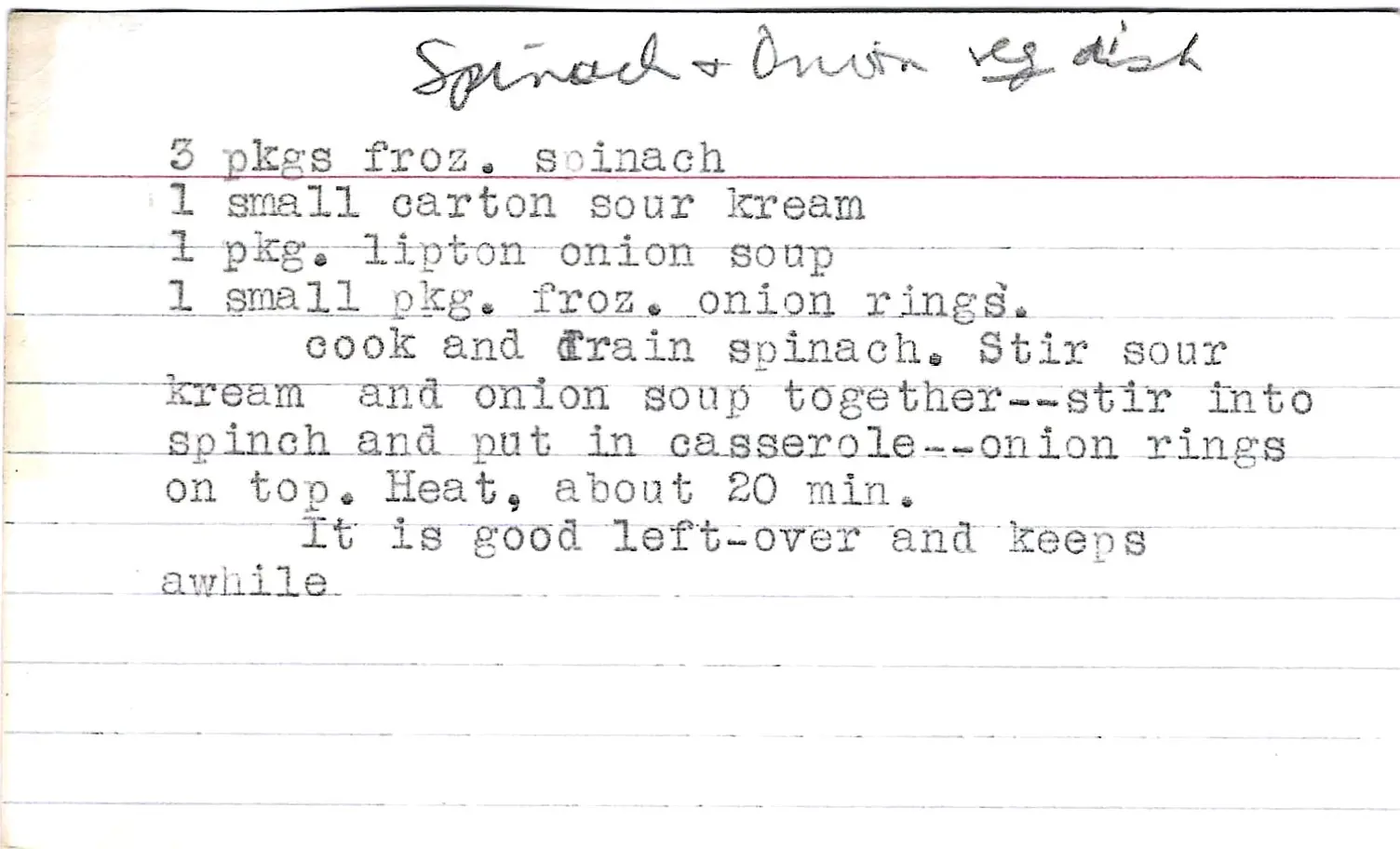 Original Handwritten Card