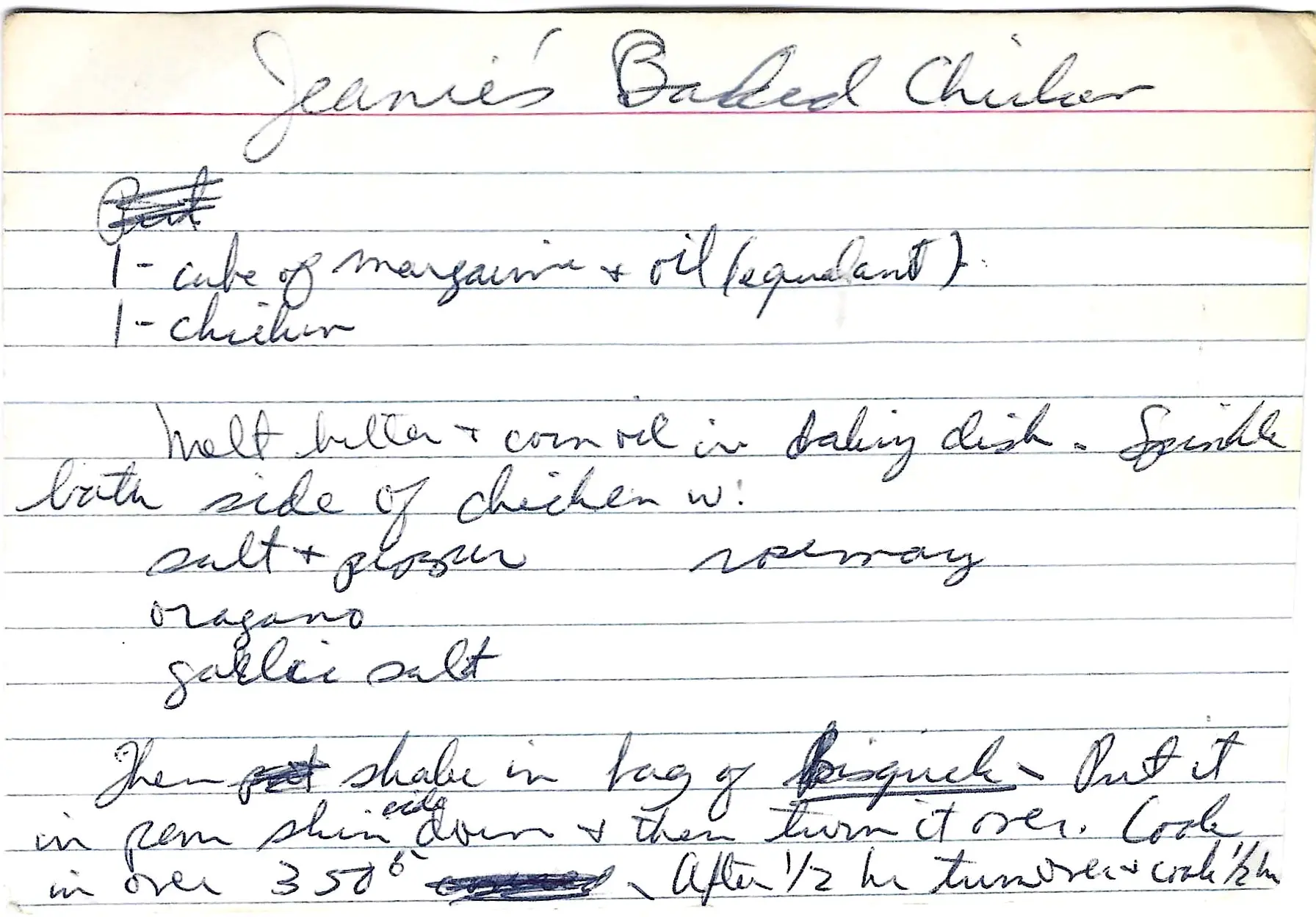 Original Handwritten Card