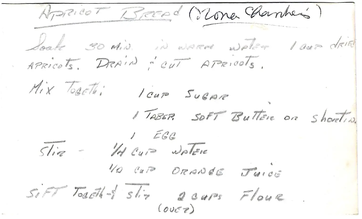Original Handwritten Card