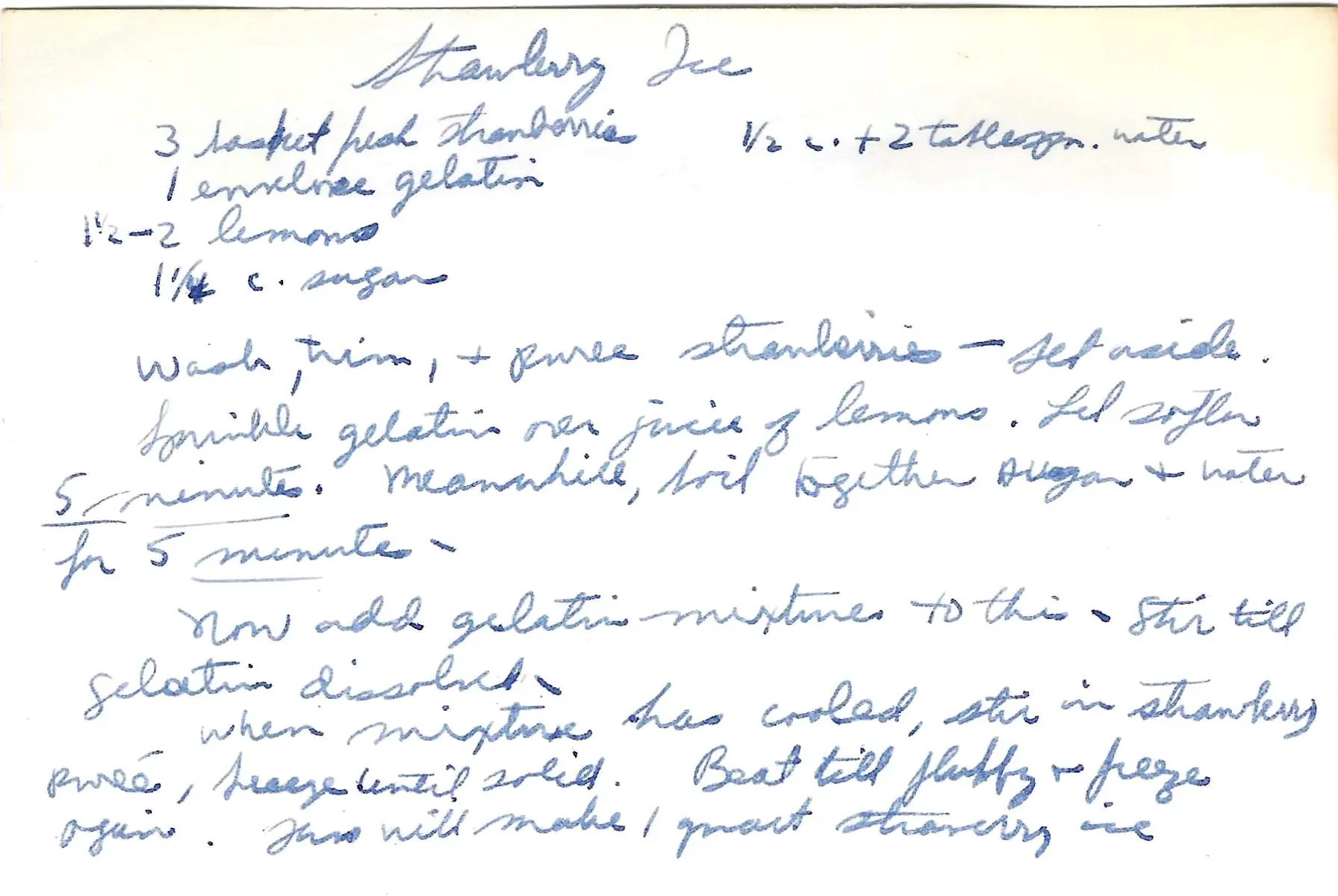 Original Handwritten Card