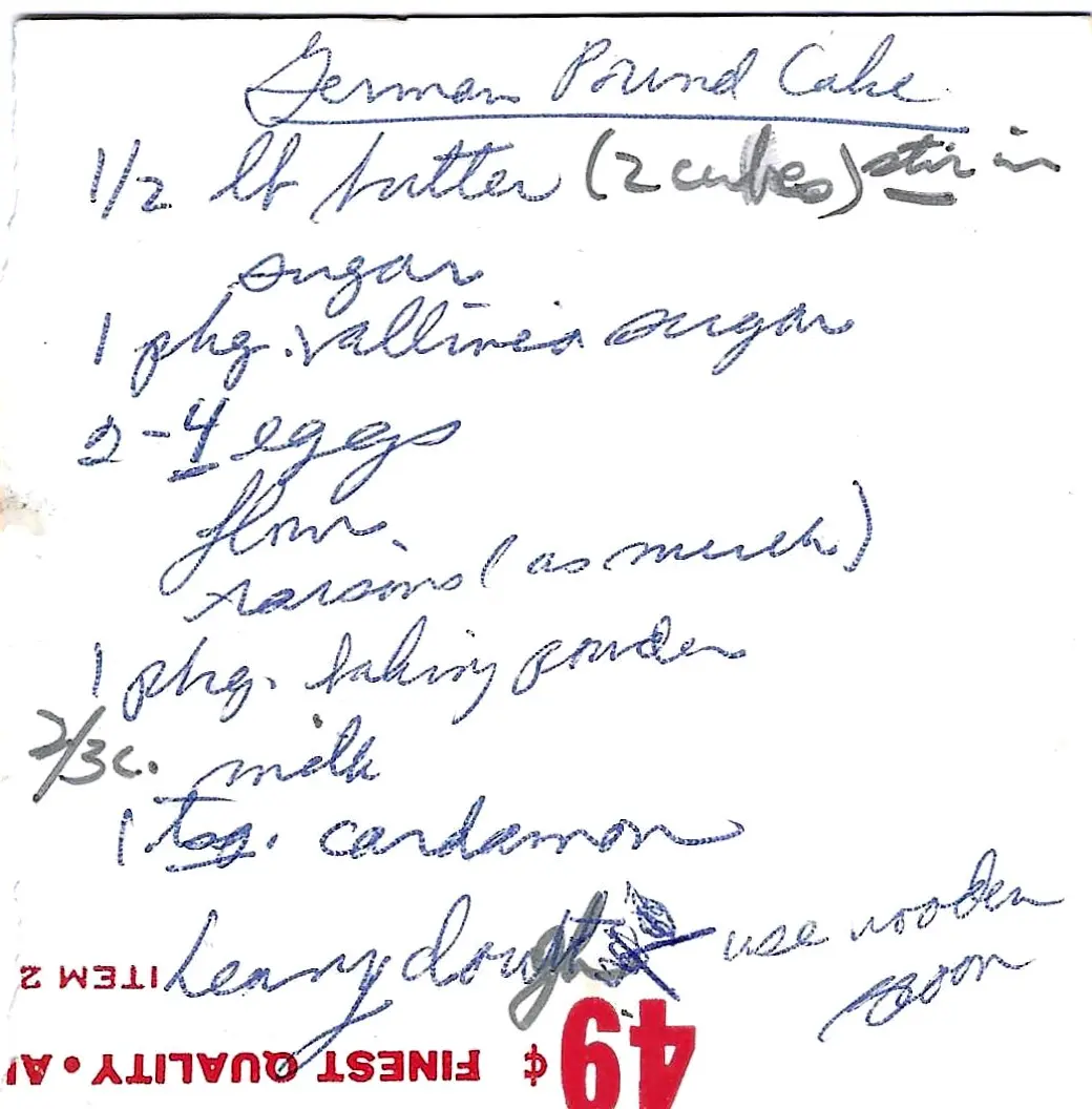 Original Handwritten Card