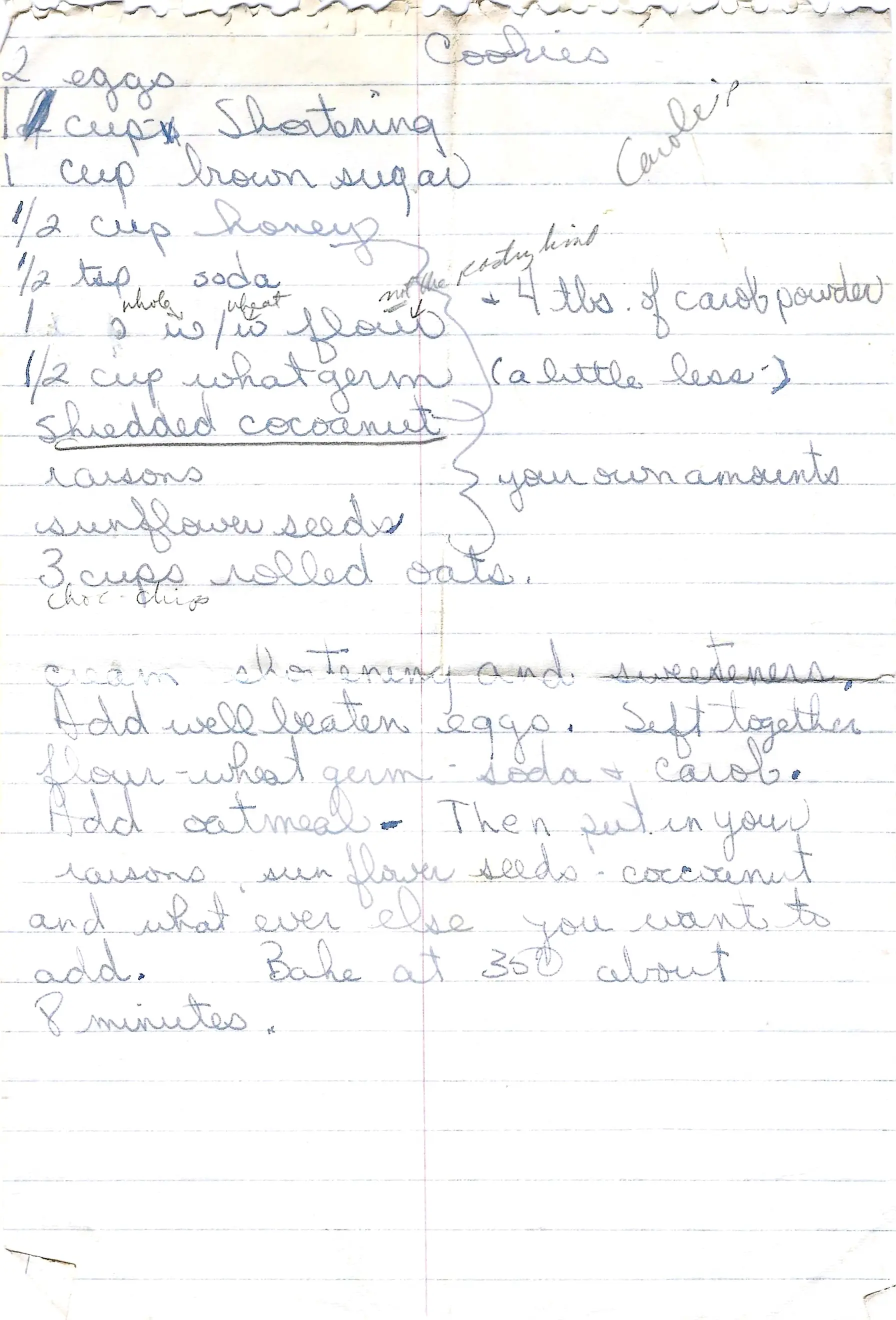 Original Handwritten Card