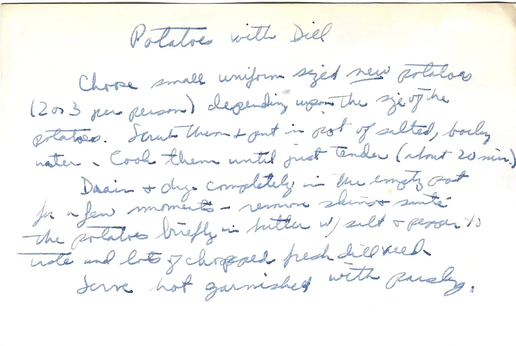 Original Handwritten Card