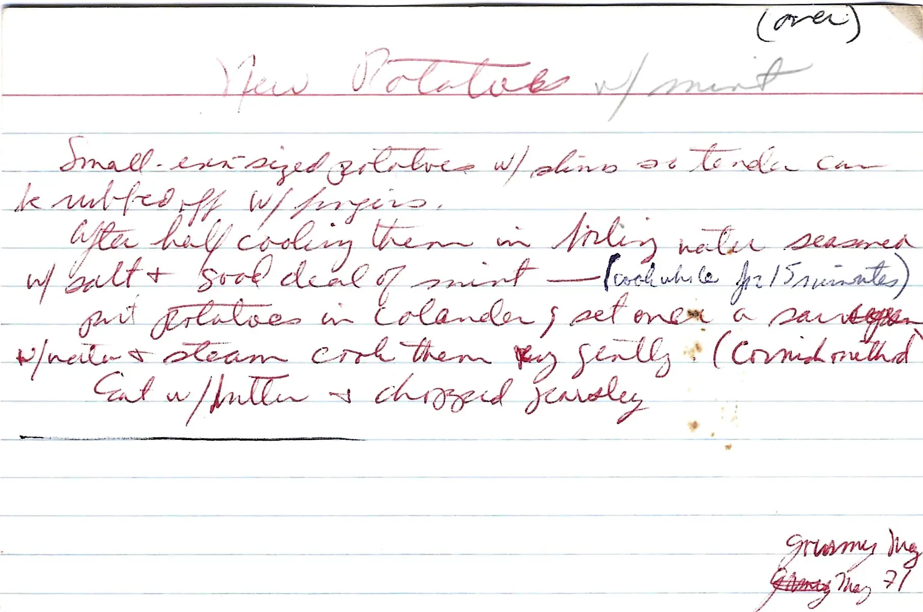 Original Handwritten Card