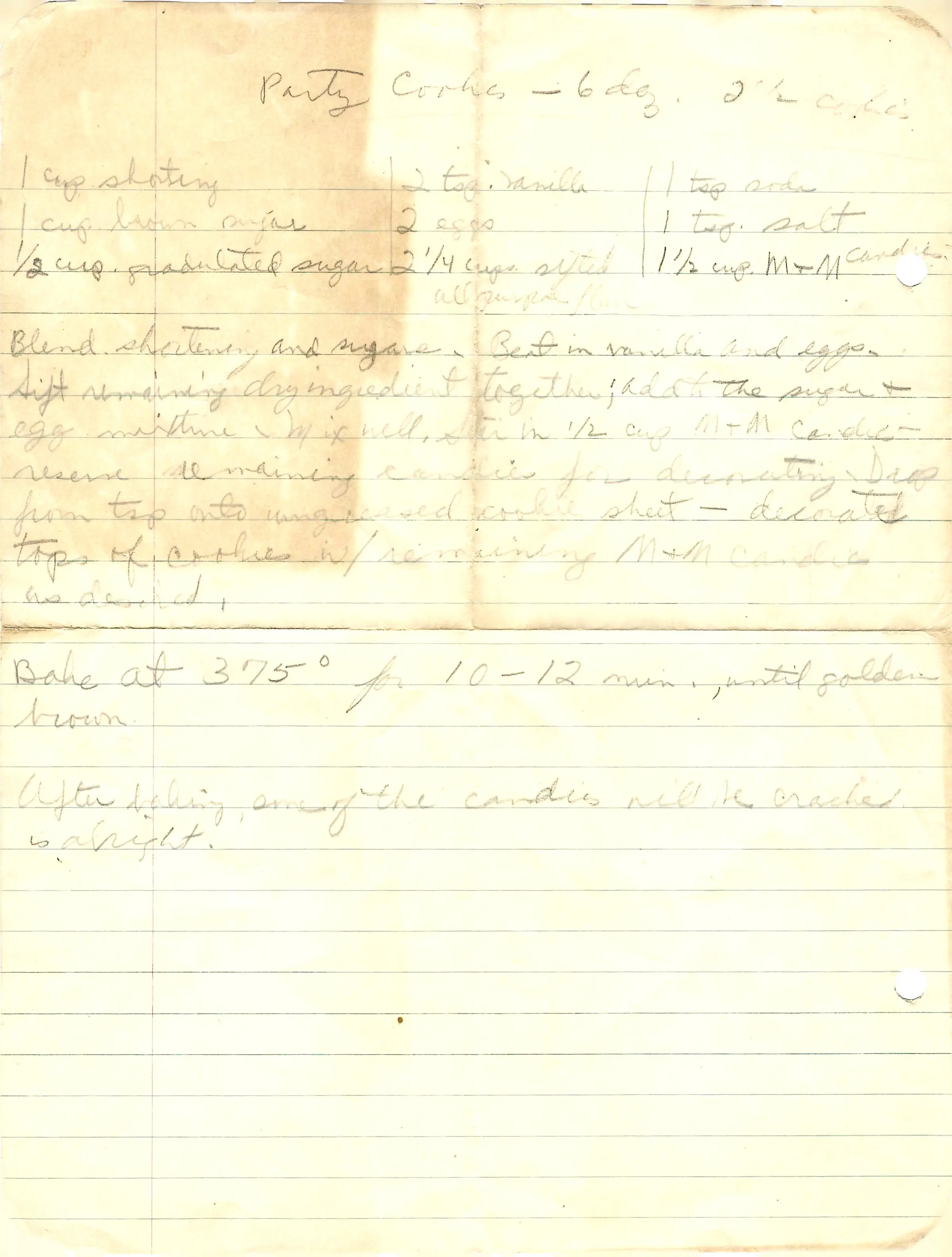 Original Handwritten Card