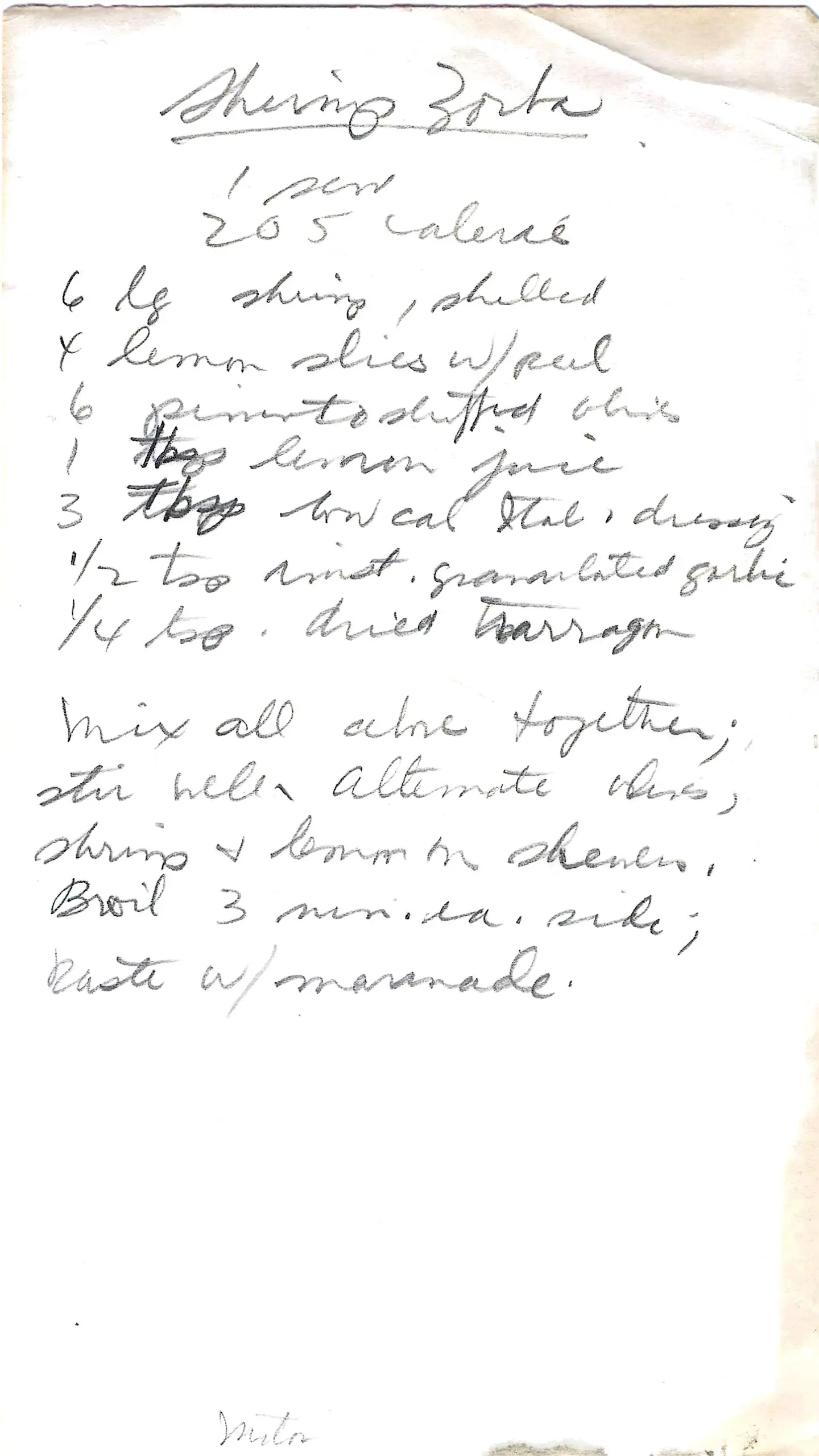 Original Handwritten Card