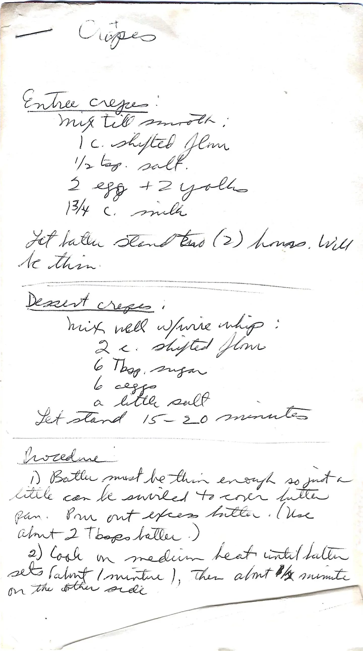 Original Handwritten Card