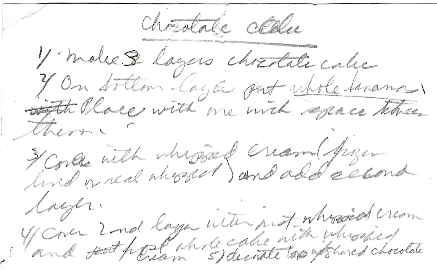 Original Handwritten Card