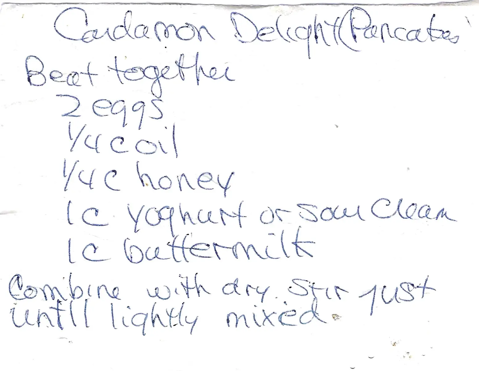 Original Handwritten Card