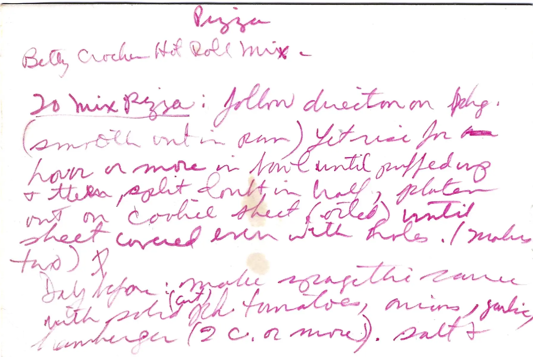 Original Handwritten Card