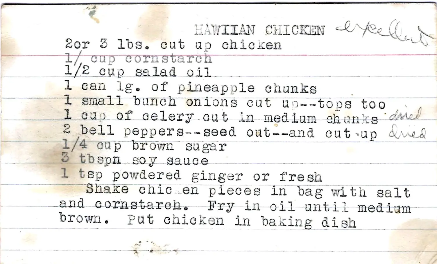 Original Handwritten Card