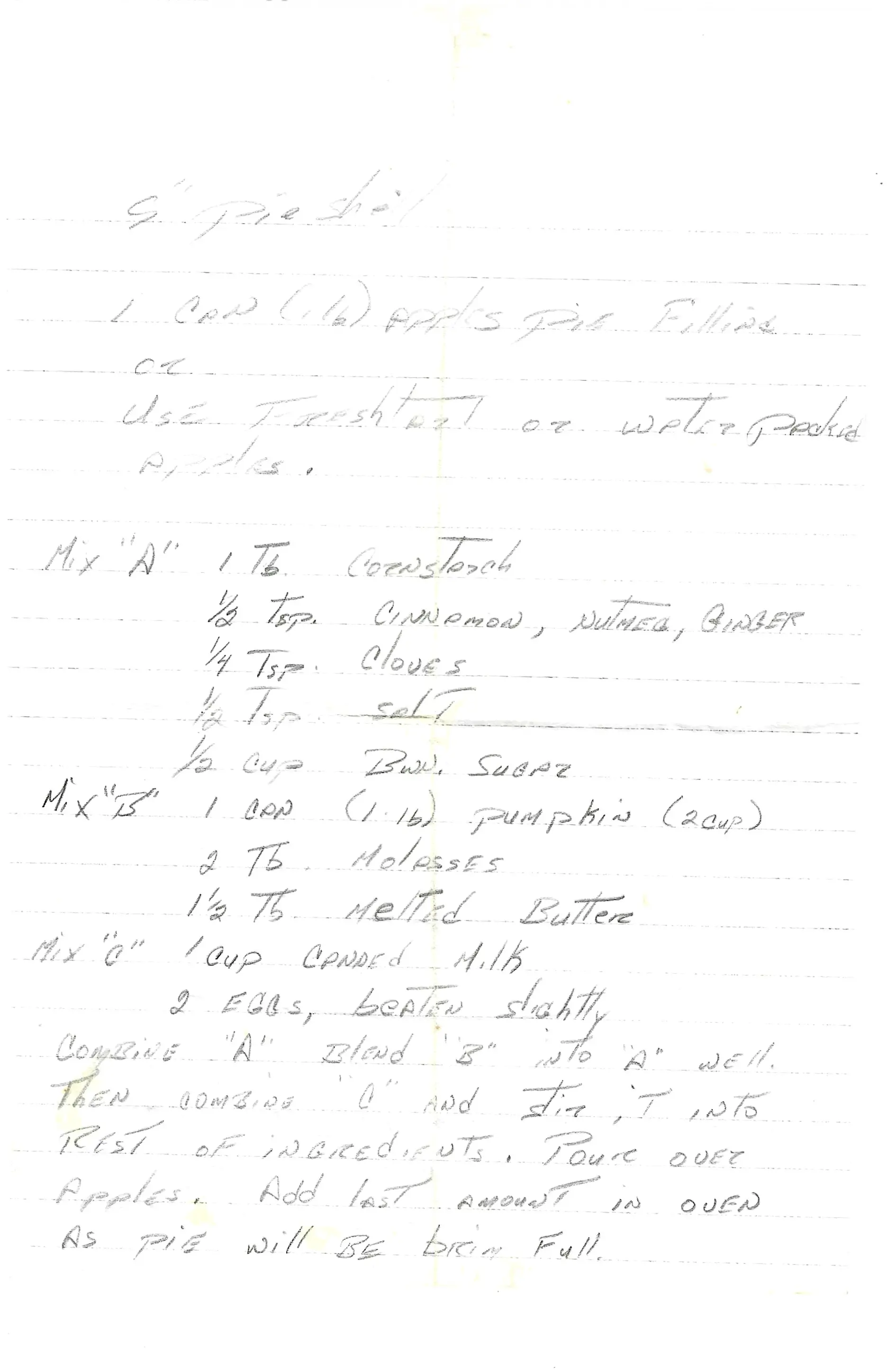 Original Handwritten Card