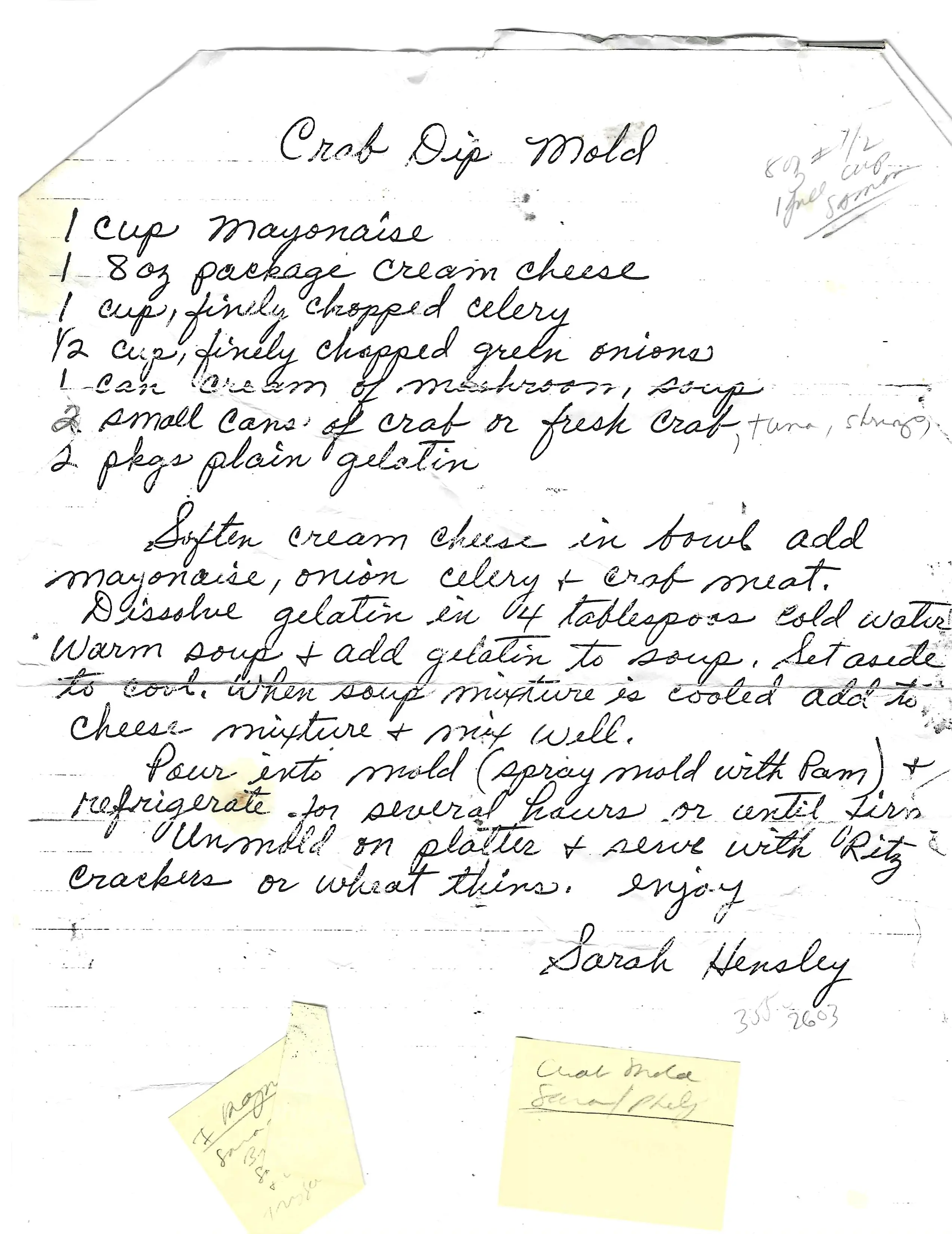 Original Handwritten Card