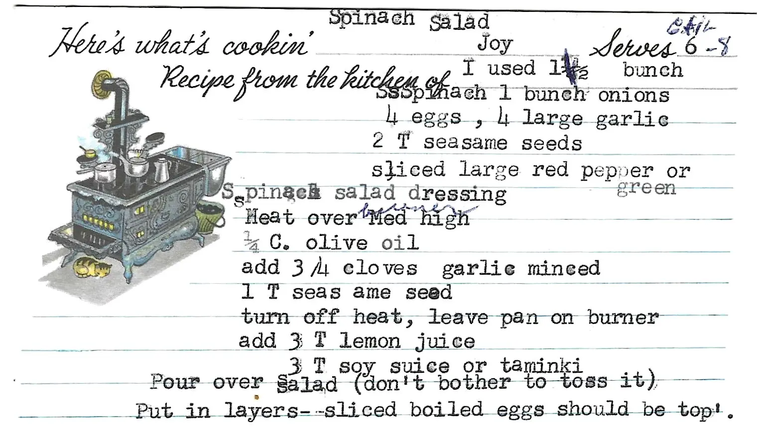 Original Handwritten Card
