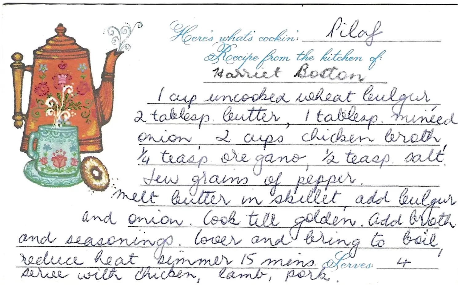 Original Handwritten Card