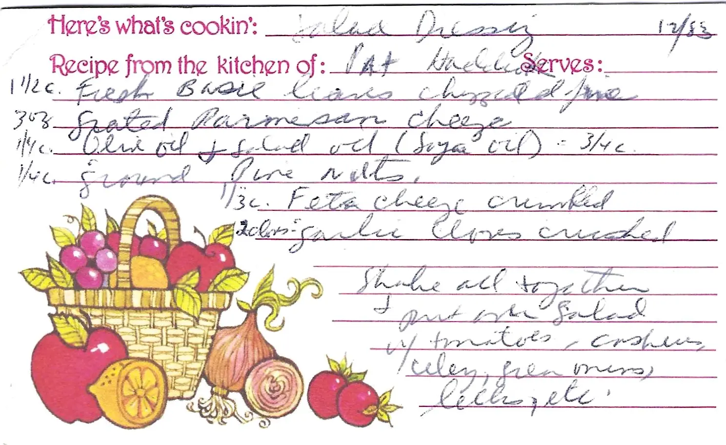 Original Handwritten Card