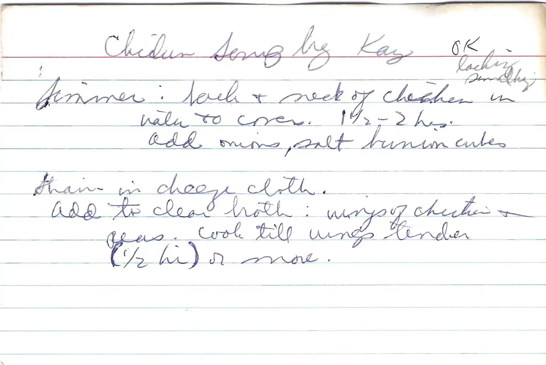 Original Handwritten Card
