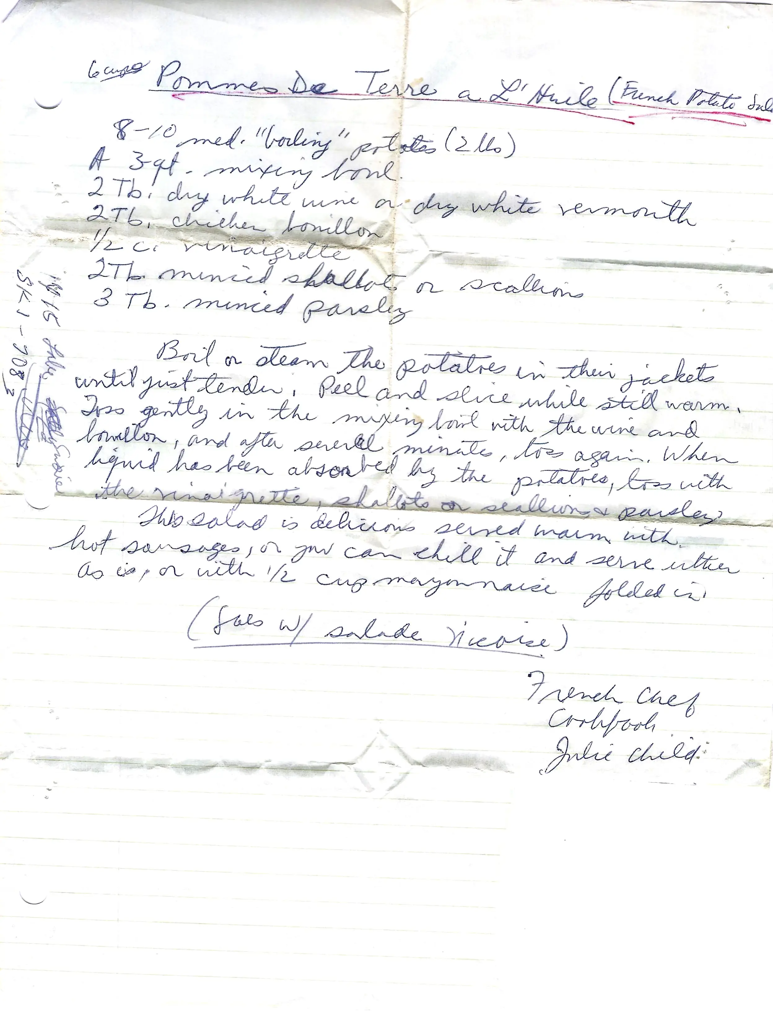 Original Handwritten Card