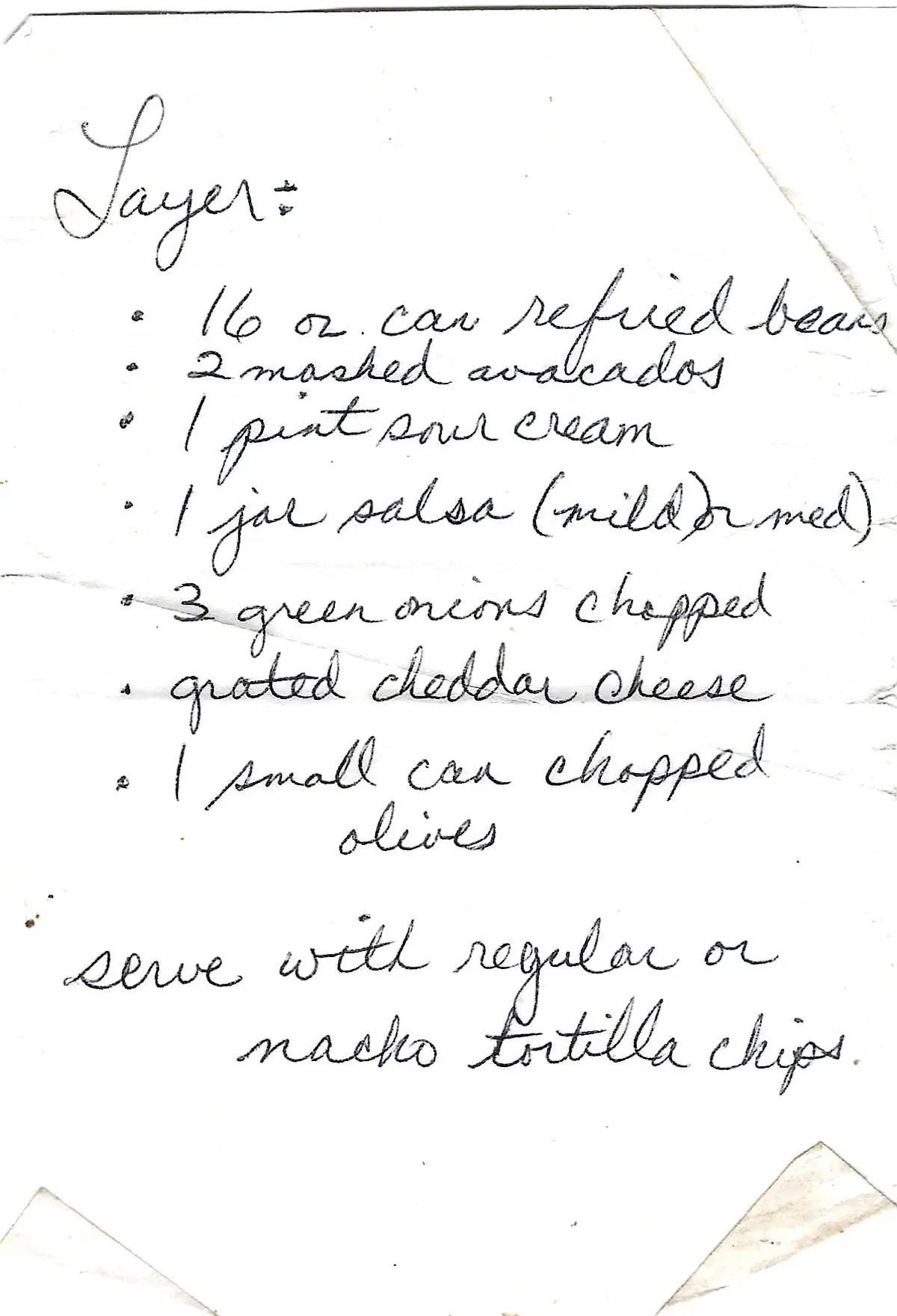 Original Handwritten Card