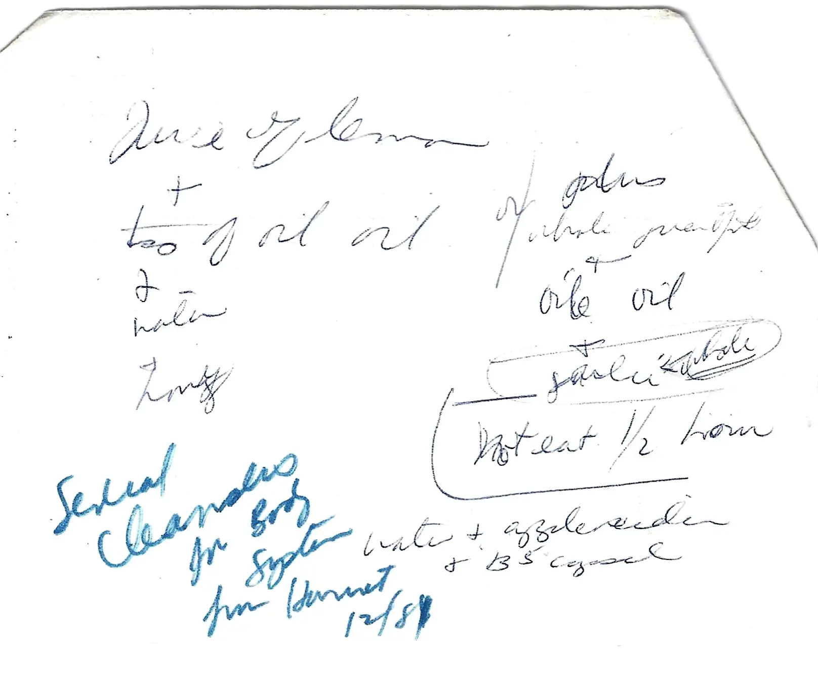 Original Handwritten Card