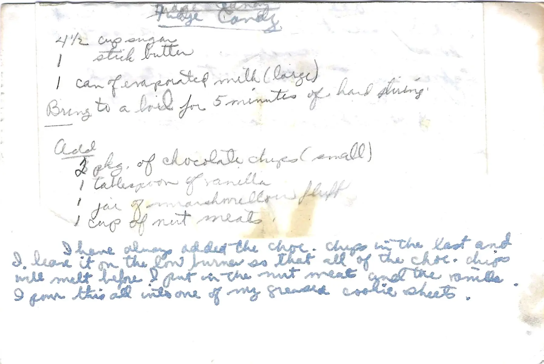 Original Handwritten Card