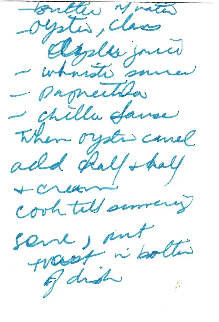 Original Handwritten Card