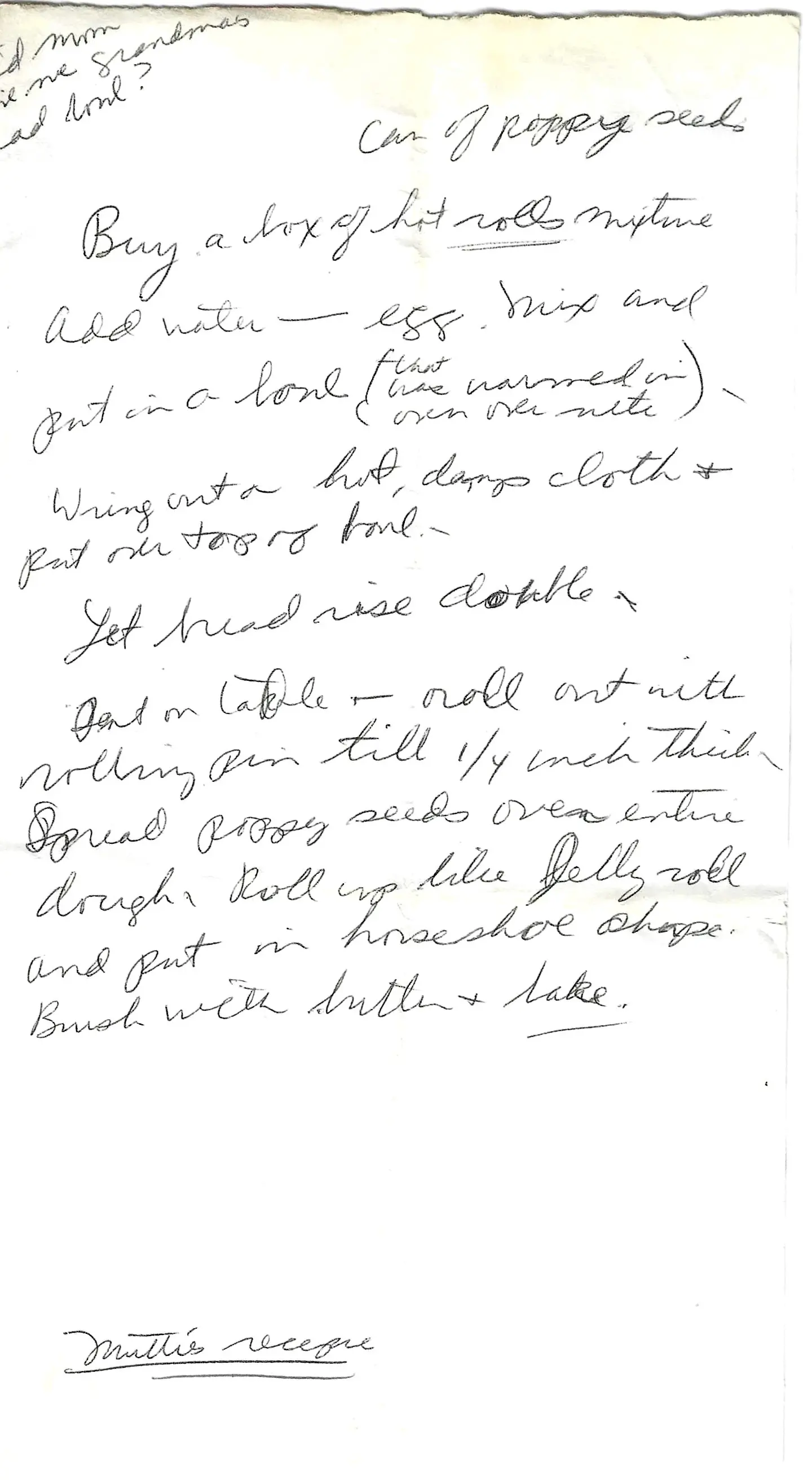 Original Handwritten Card