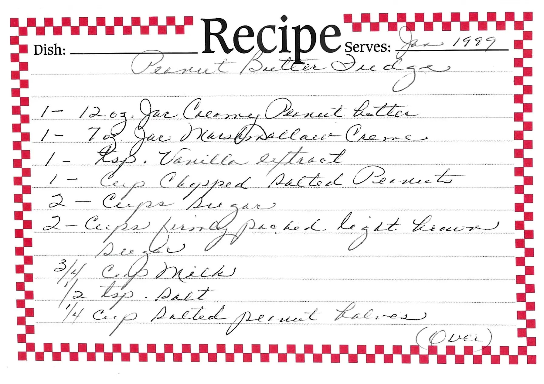 Original Handwritten Card