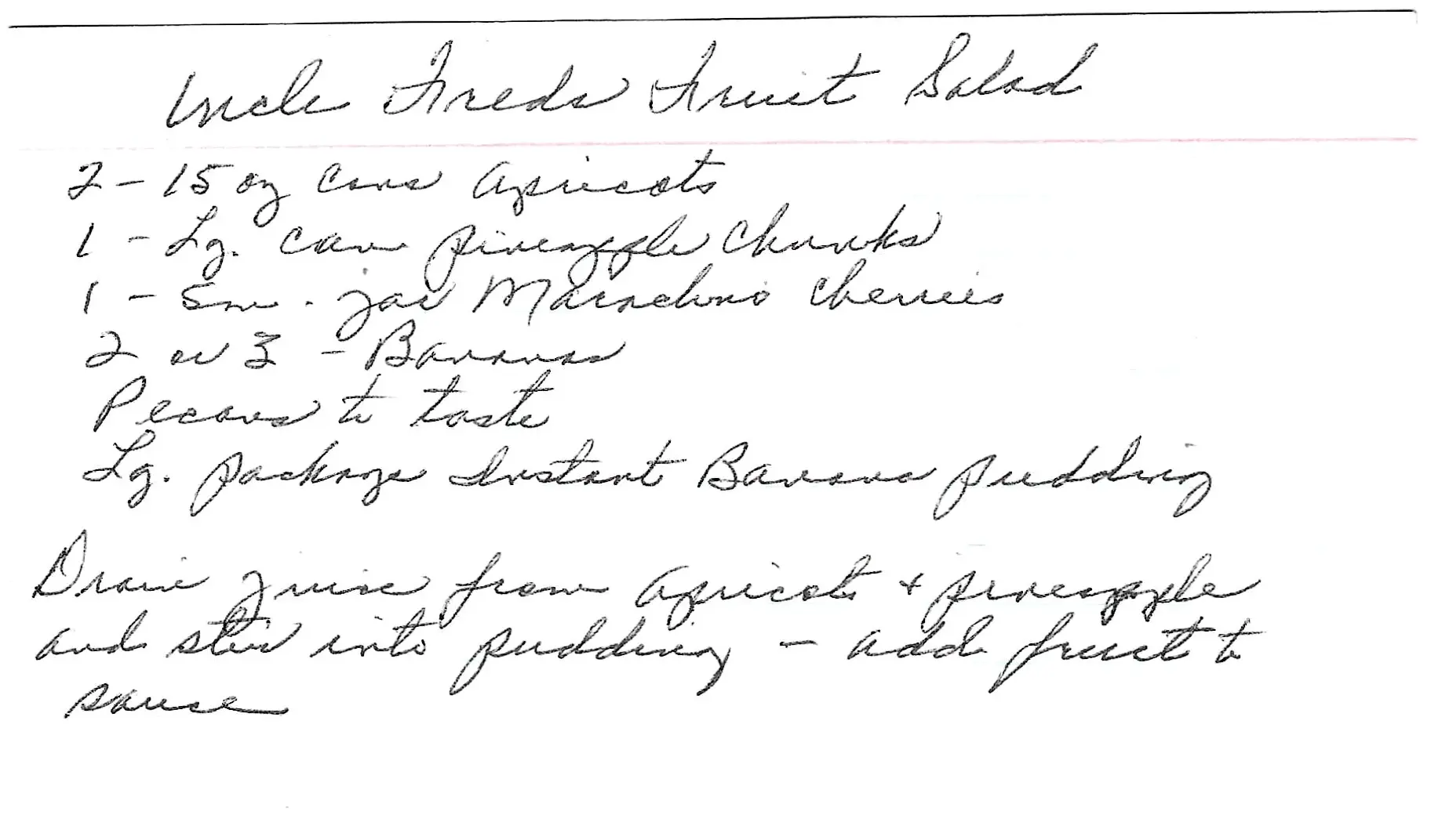 Original Handwritten Card