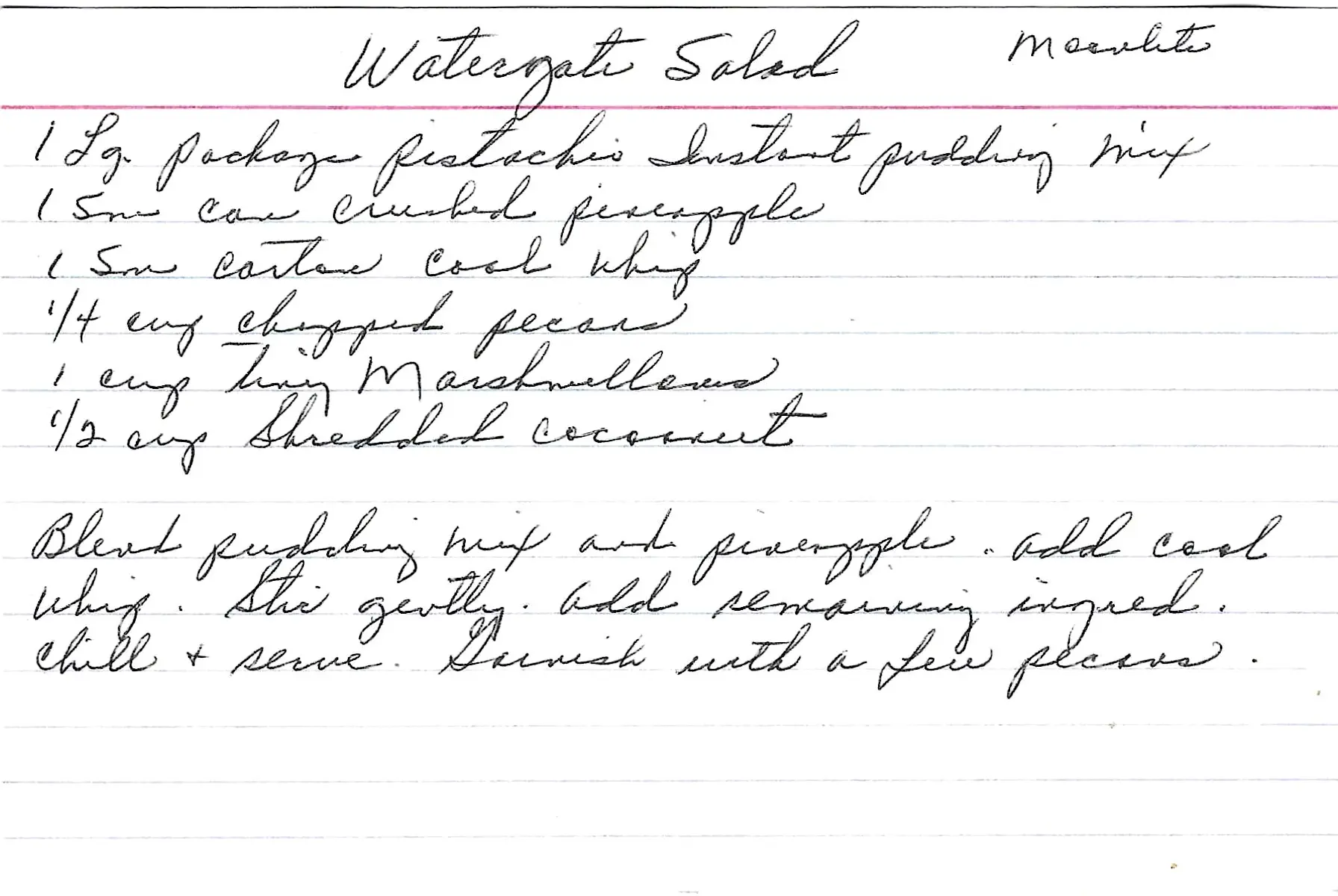 Original Handwritten Card