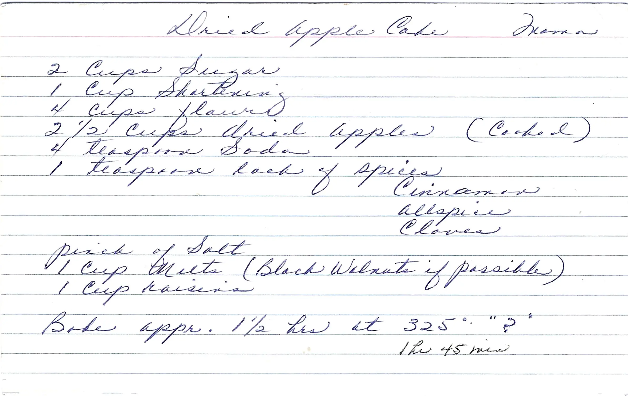 Original Handwritten Card