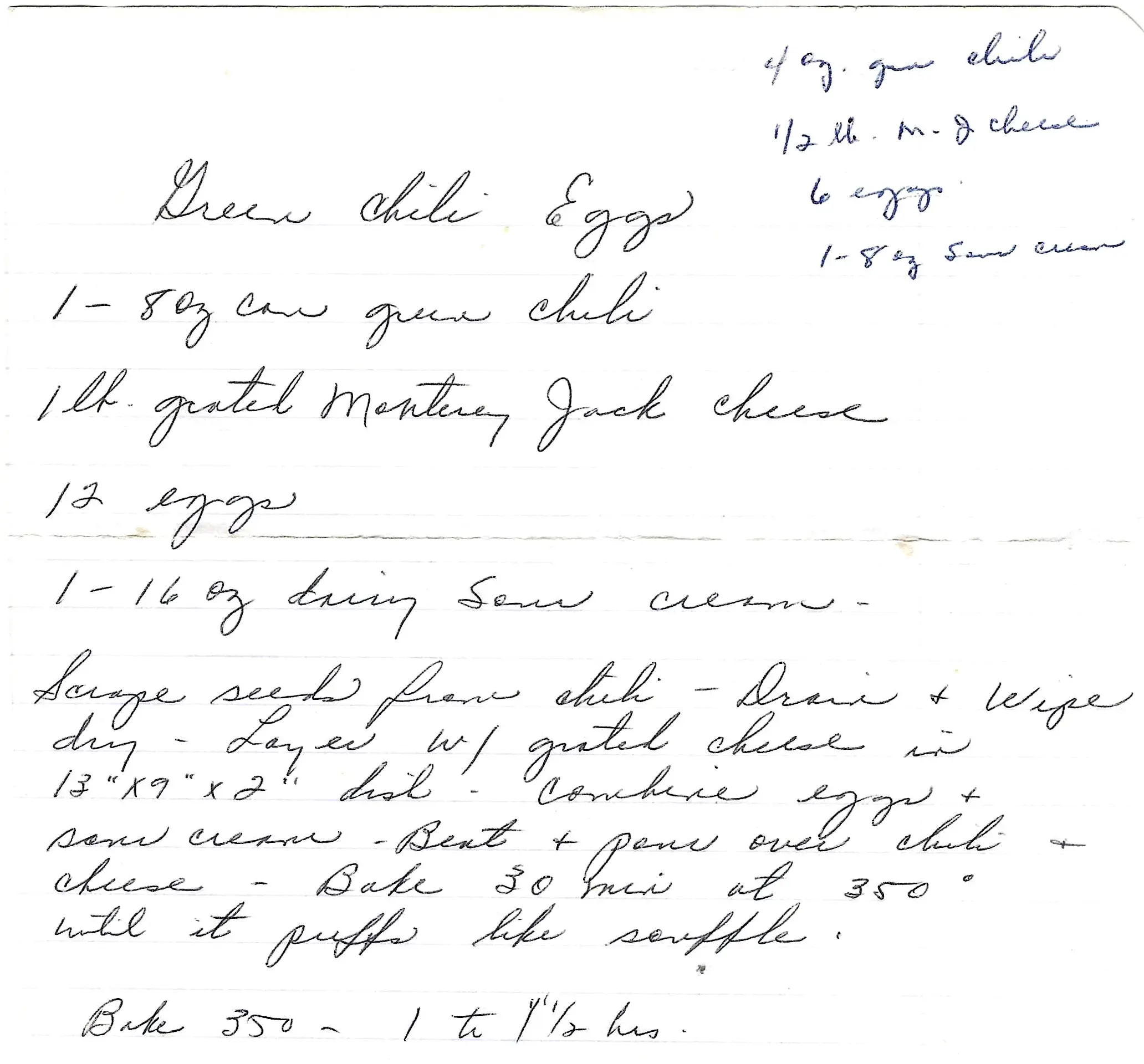 Original Handwritten Card