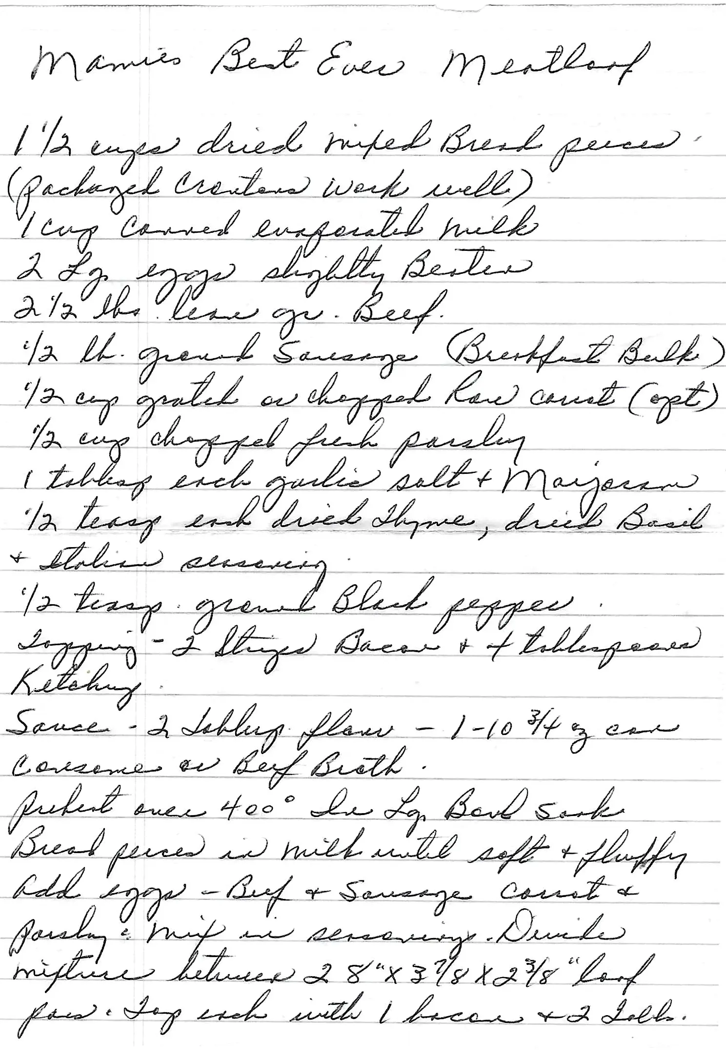 Original Handwritten Card