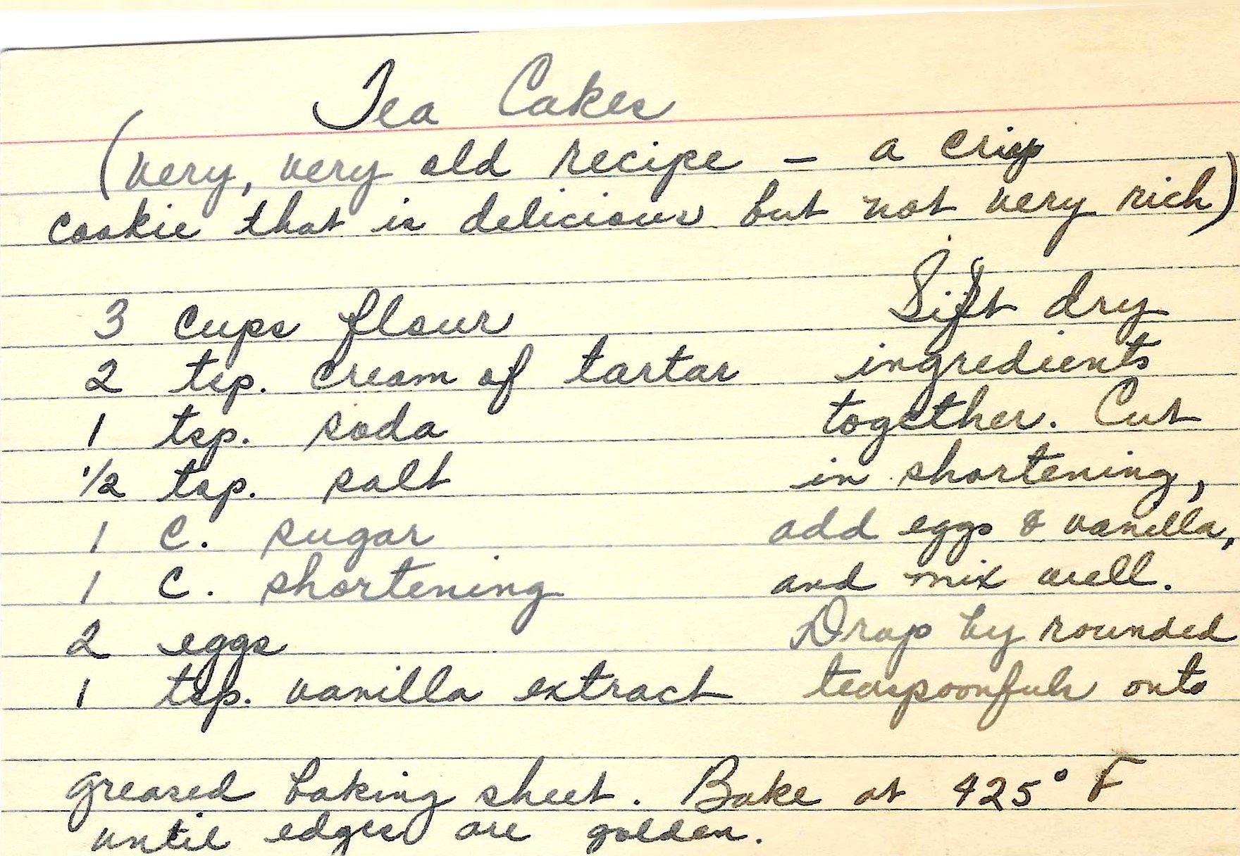Original Handwritten Card