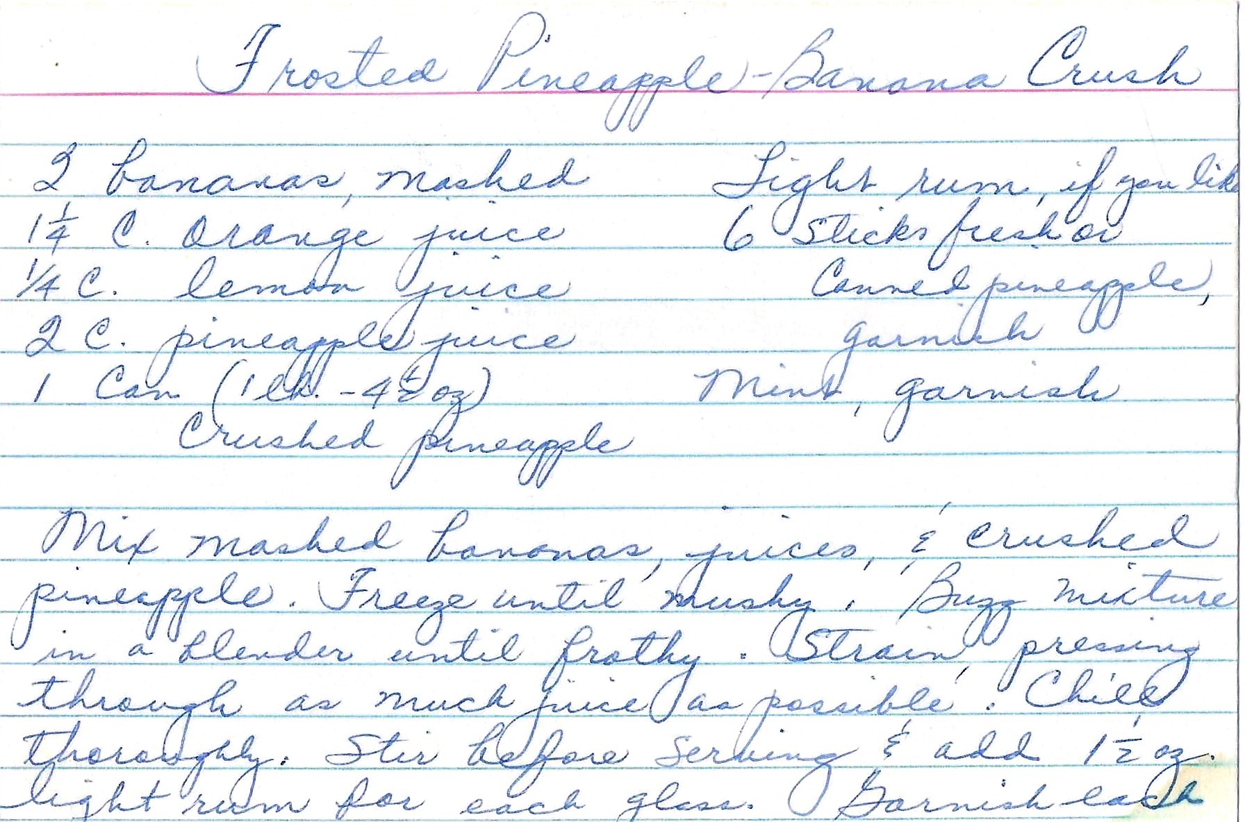 Original Handwritten Card