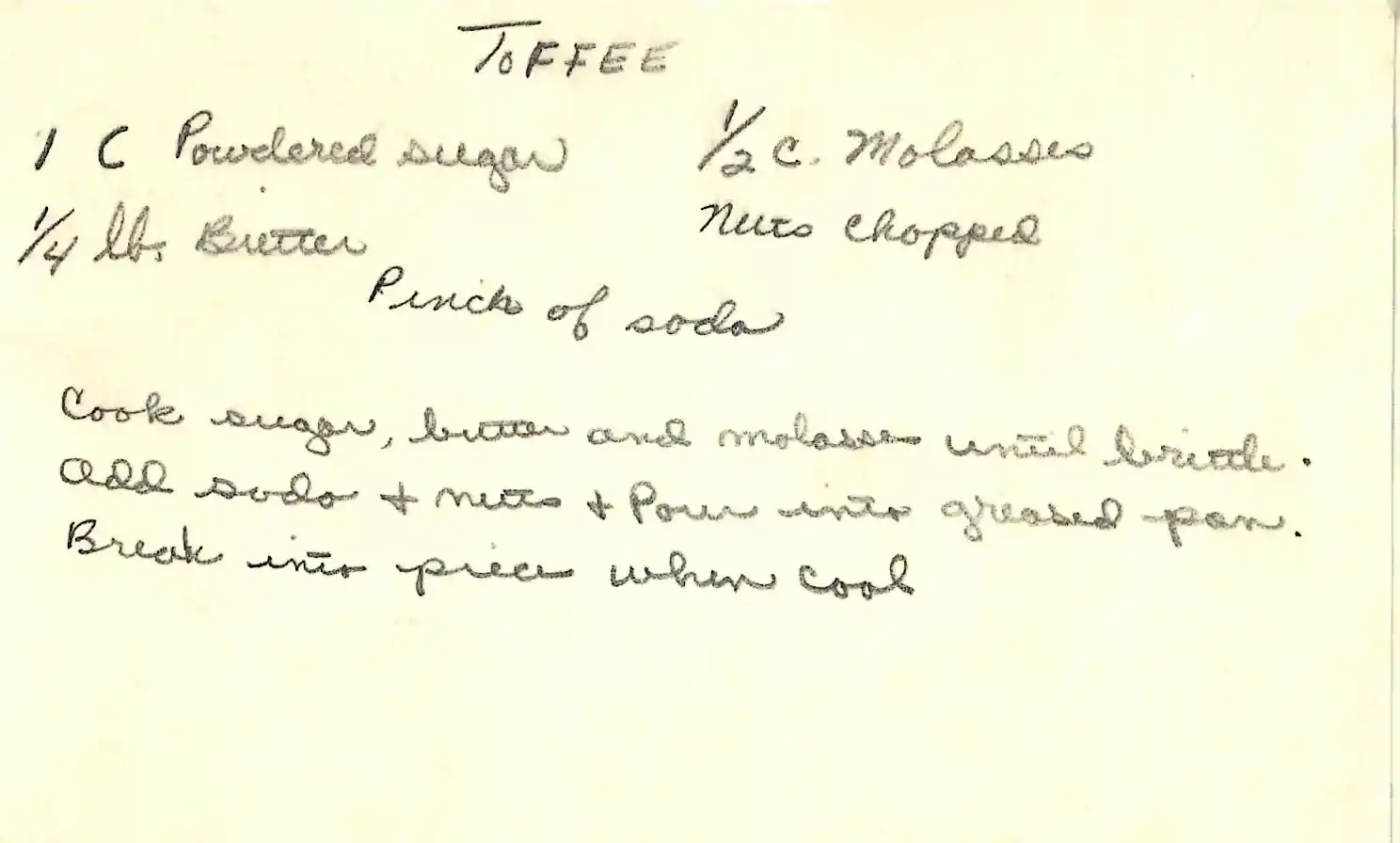 Original Handwritten Card