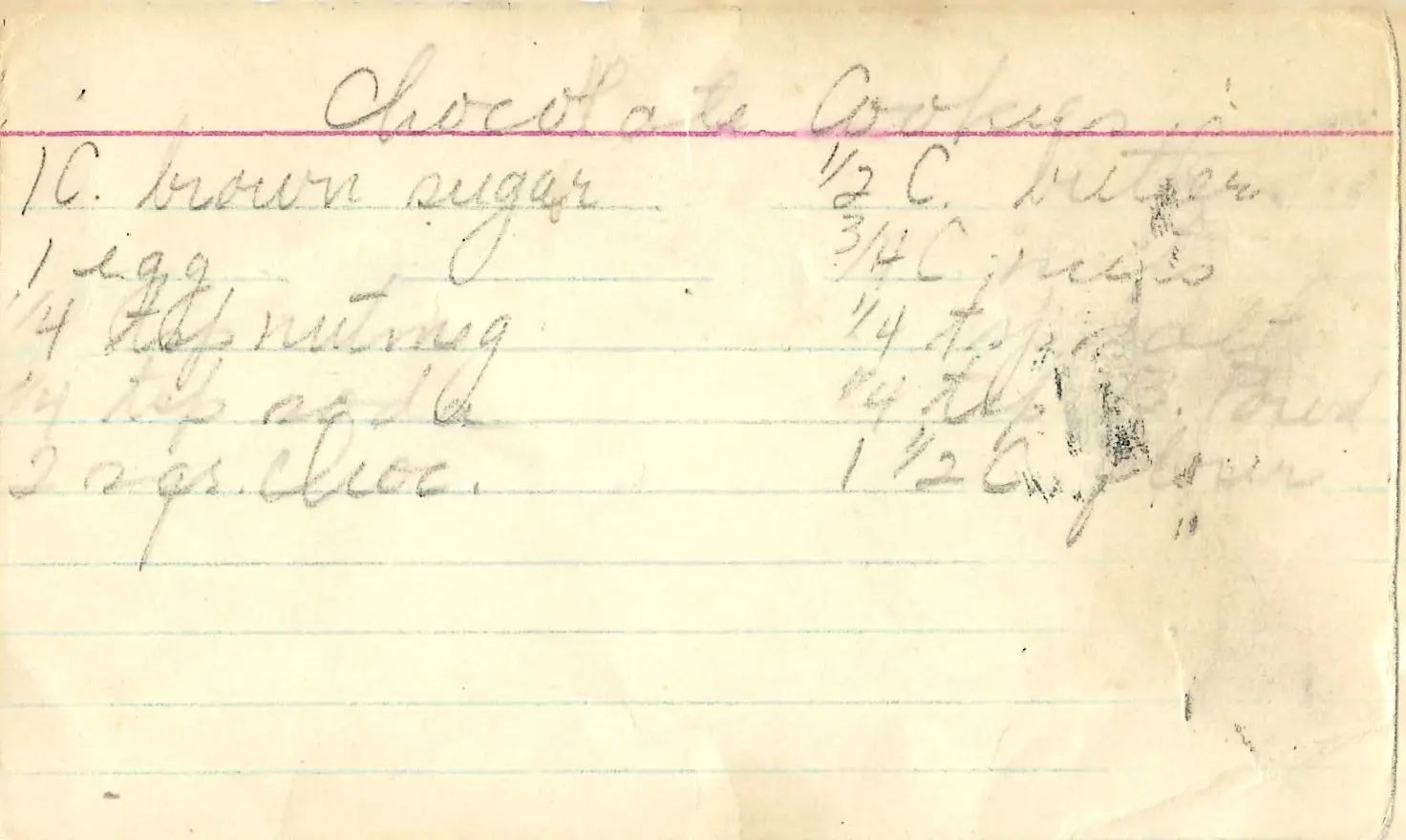 Original Handwritten Card