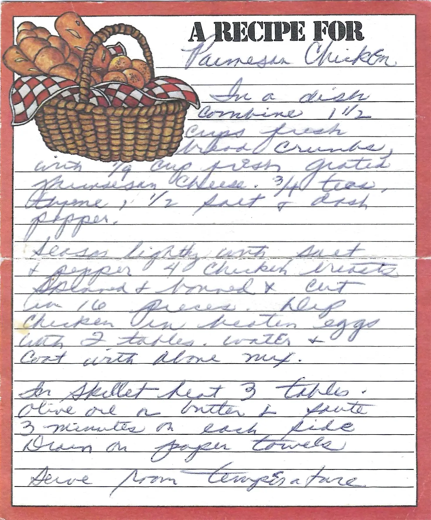 Original Handwritten Card