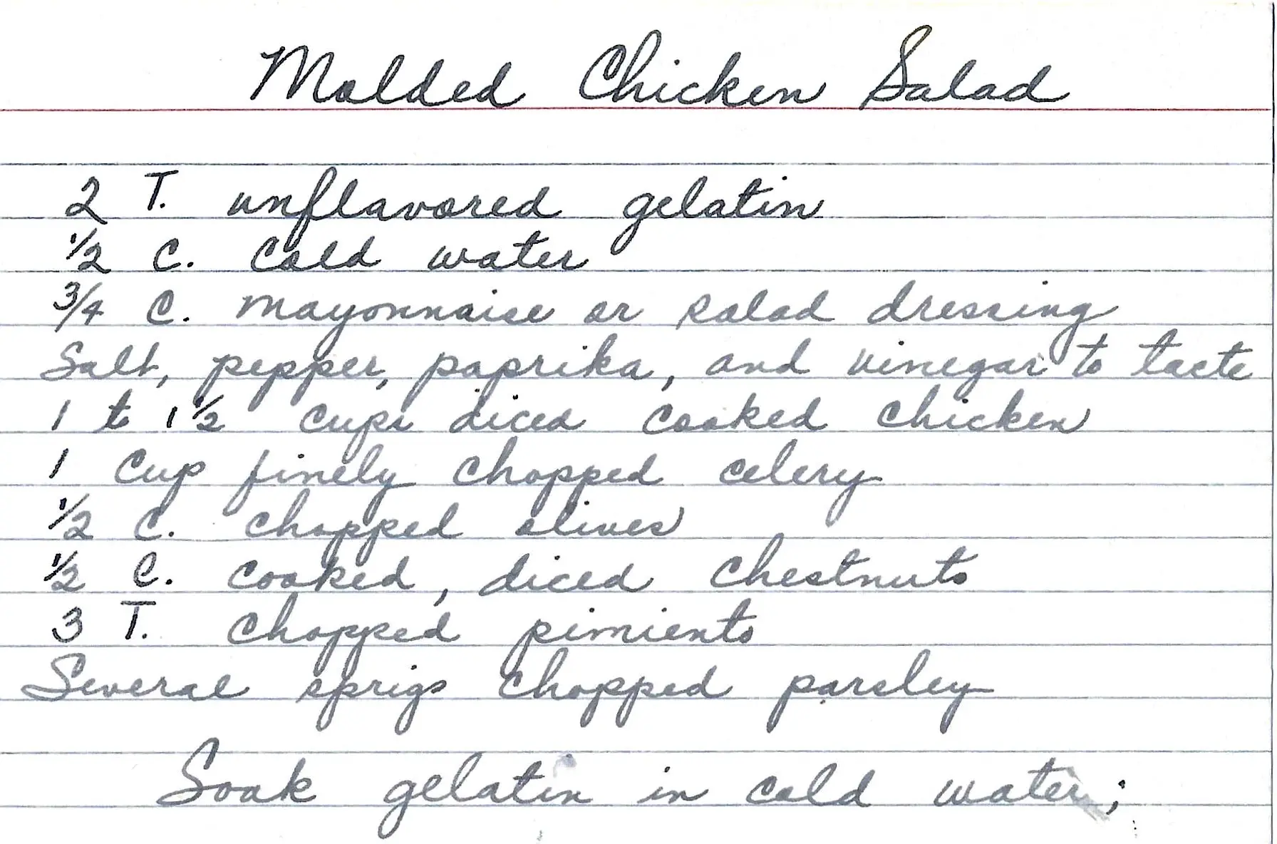 Original Handwritten Card