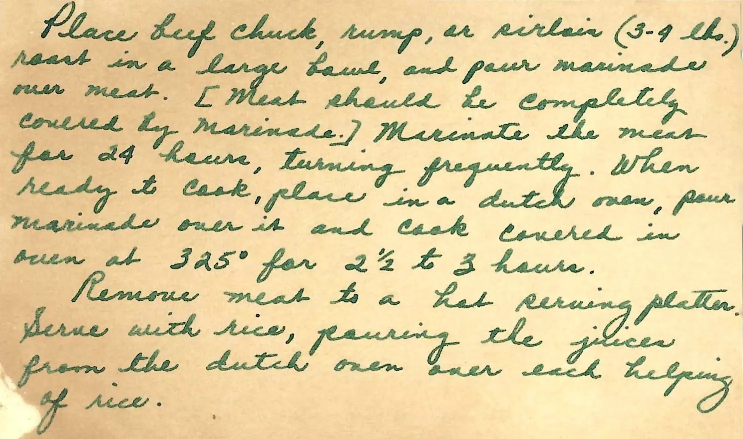 Original Handwritten Card
