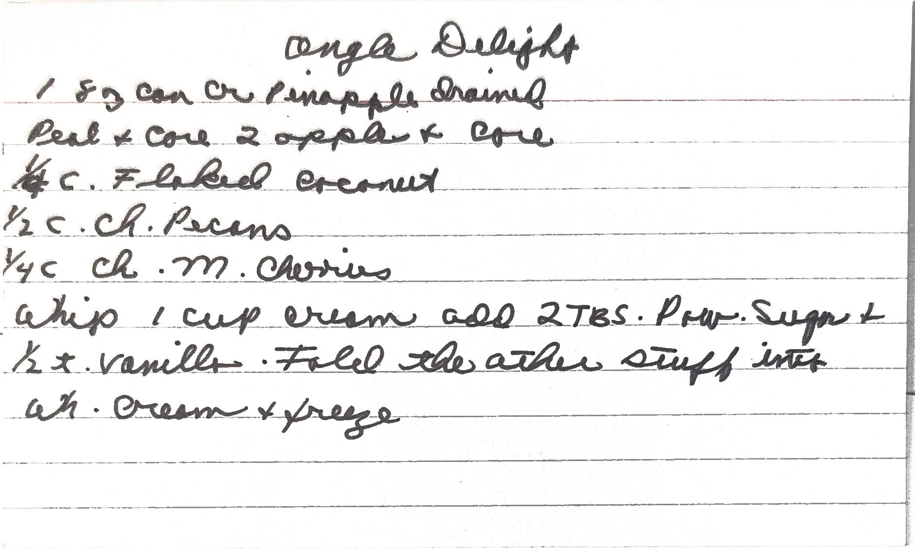 Original Handwritten Card