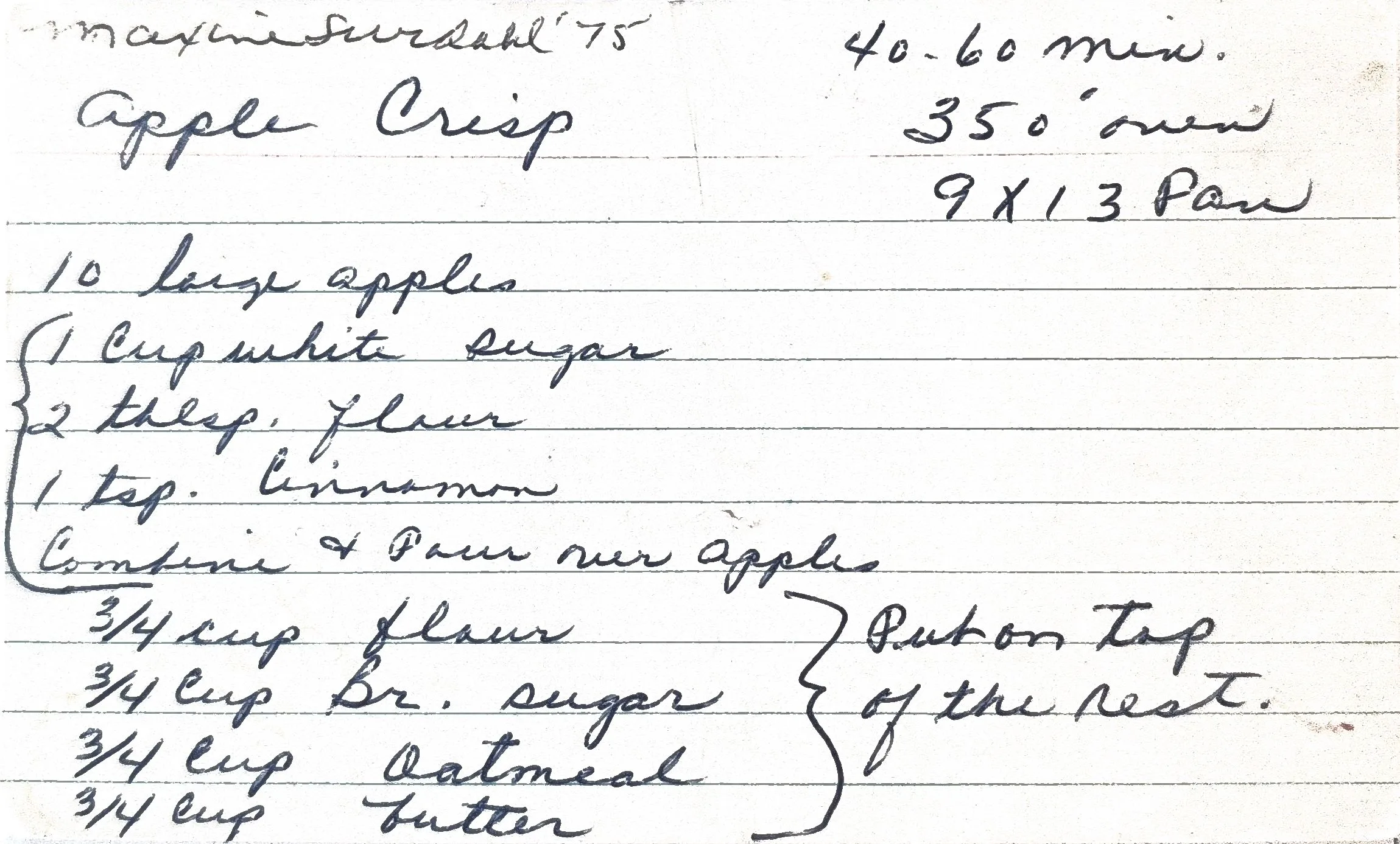Original Handwritten Card