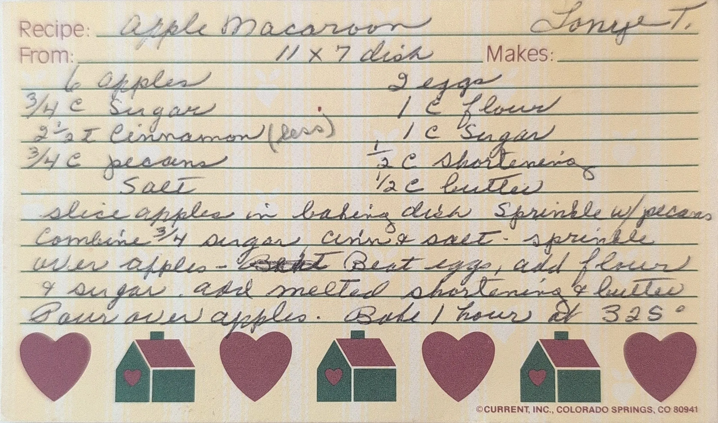 Original Handwritten Card