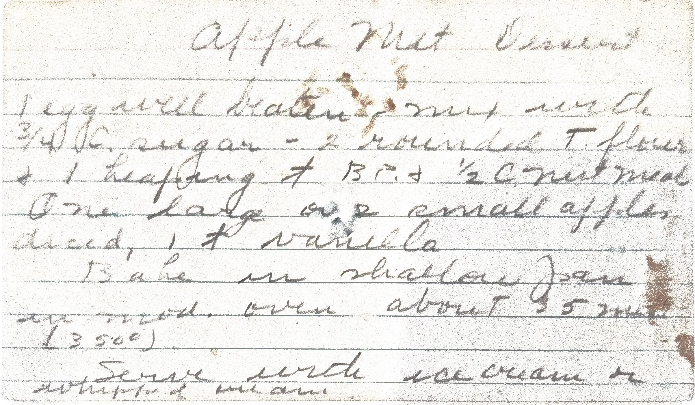 Original Handwritten Card
