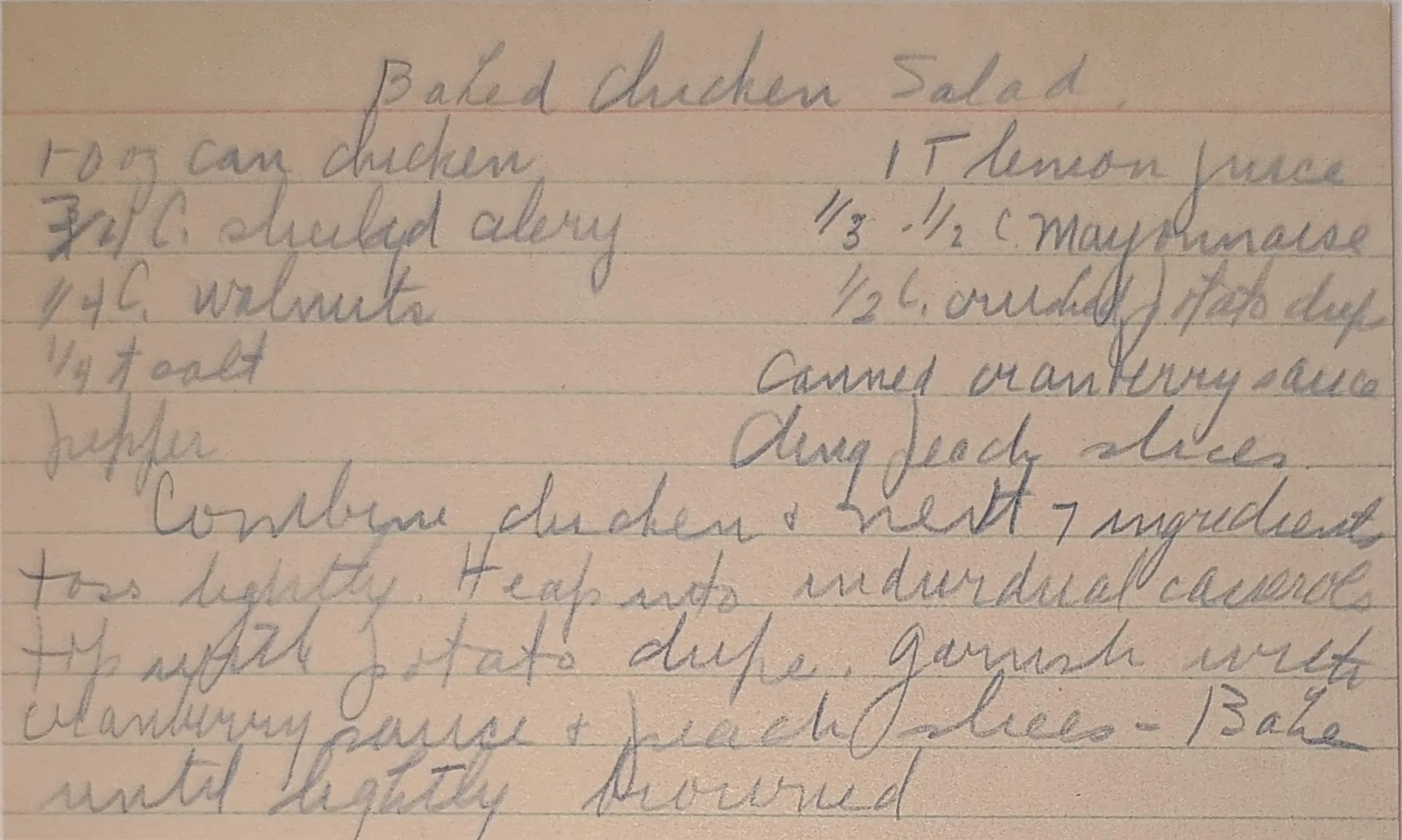 Original Handwritten Card