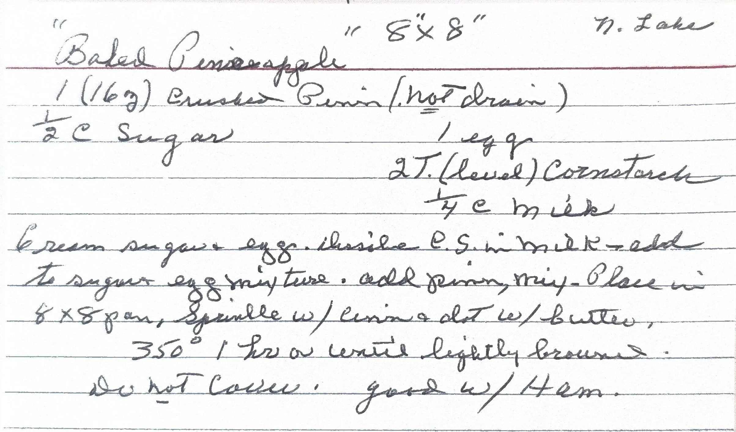 Original Handwritten Card