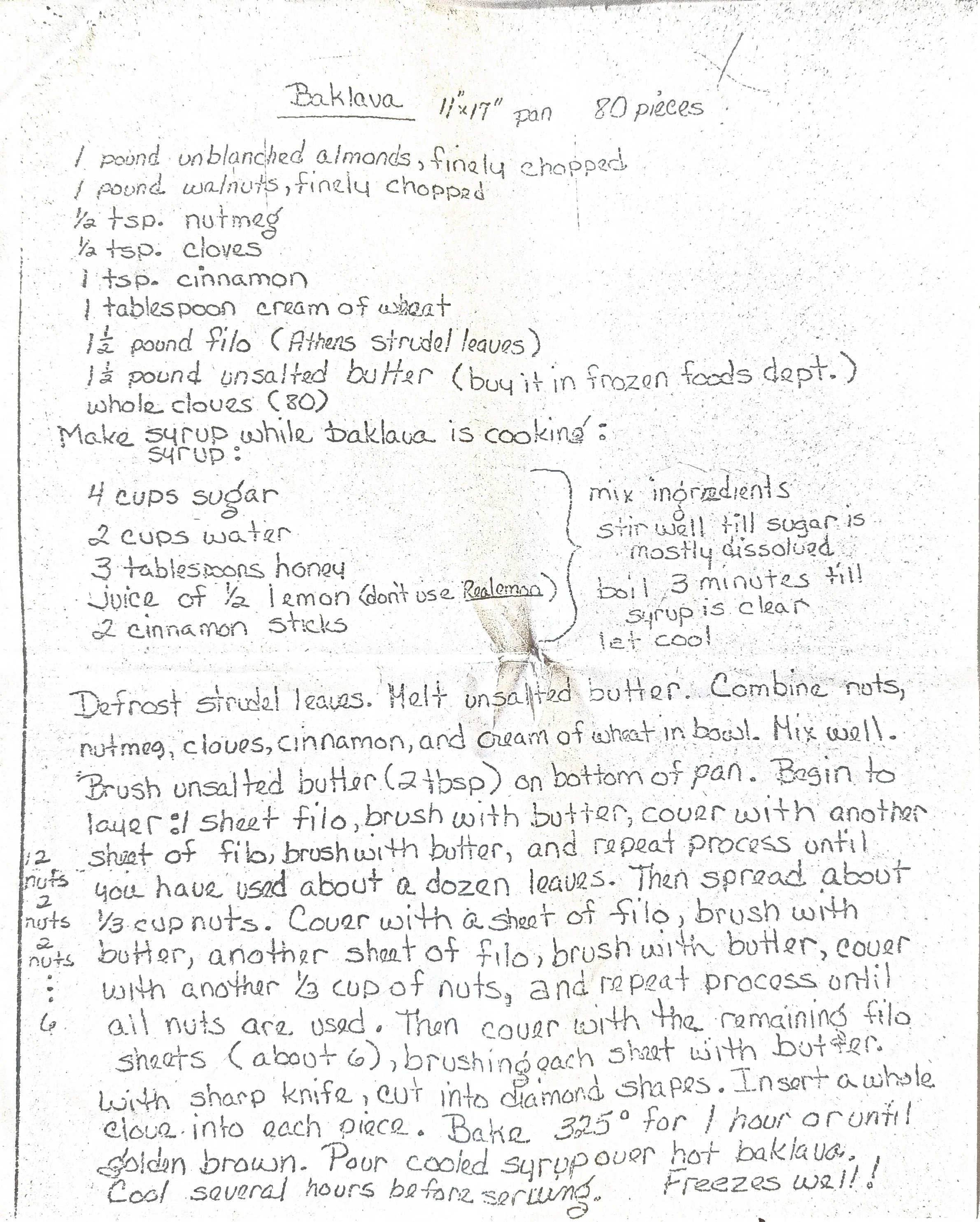 Original Handwritten Card
