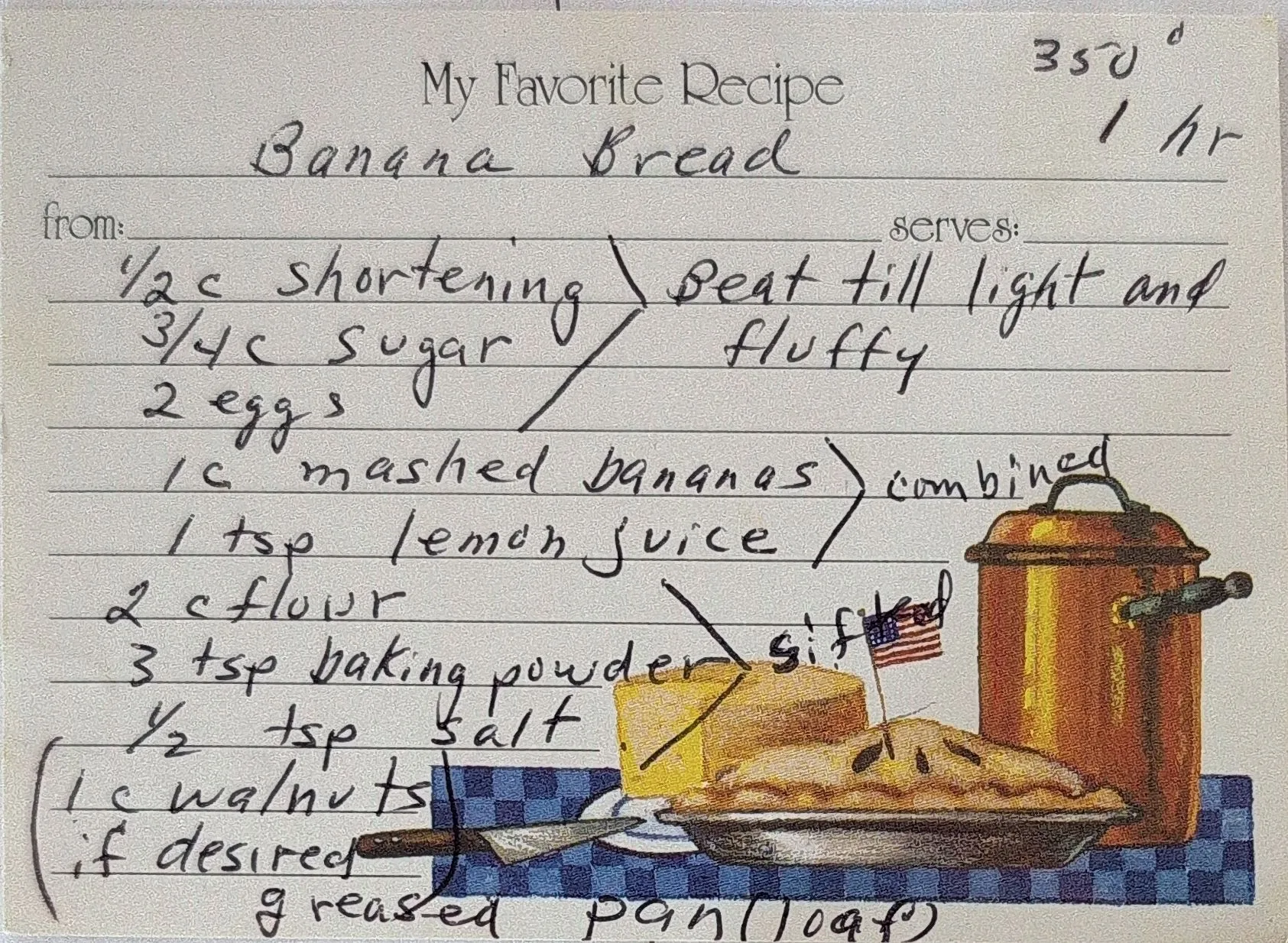 Original Handwritten Card