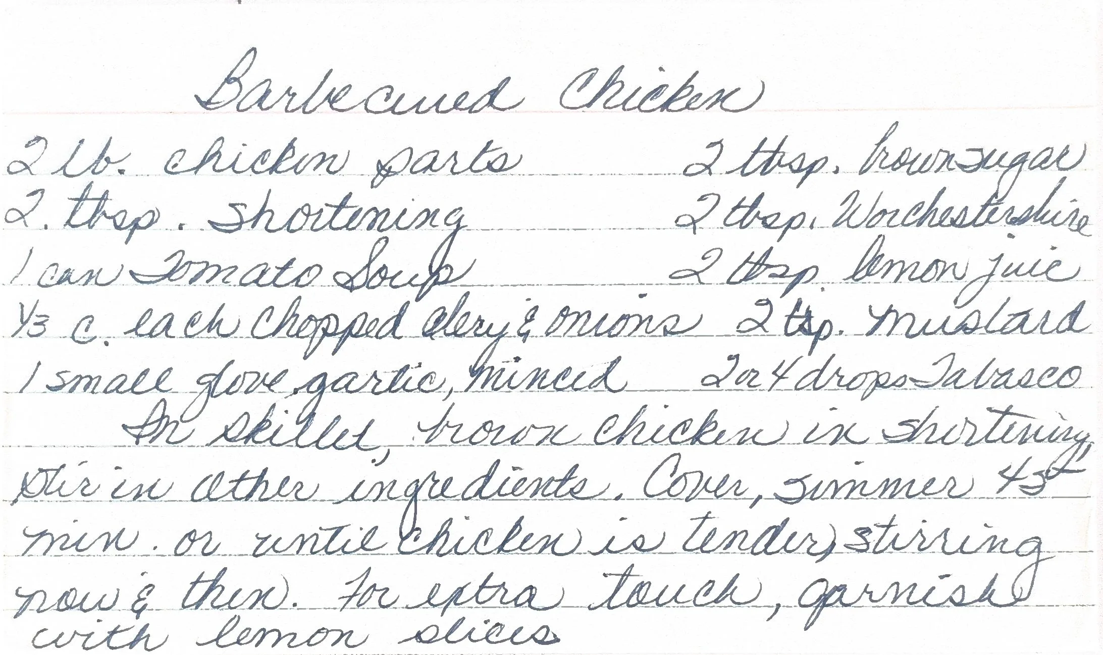 Original Handwritten Card