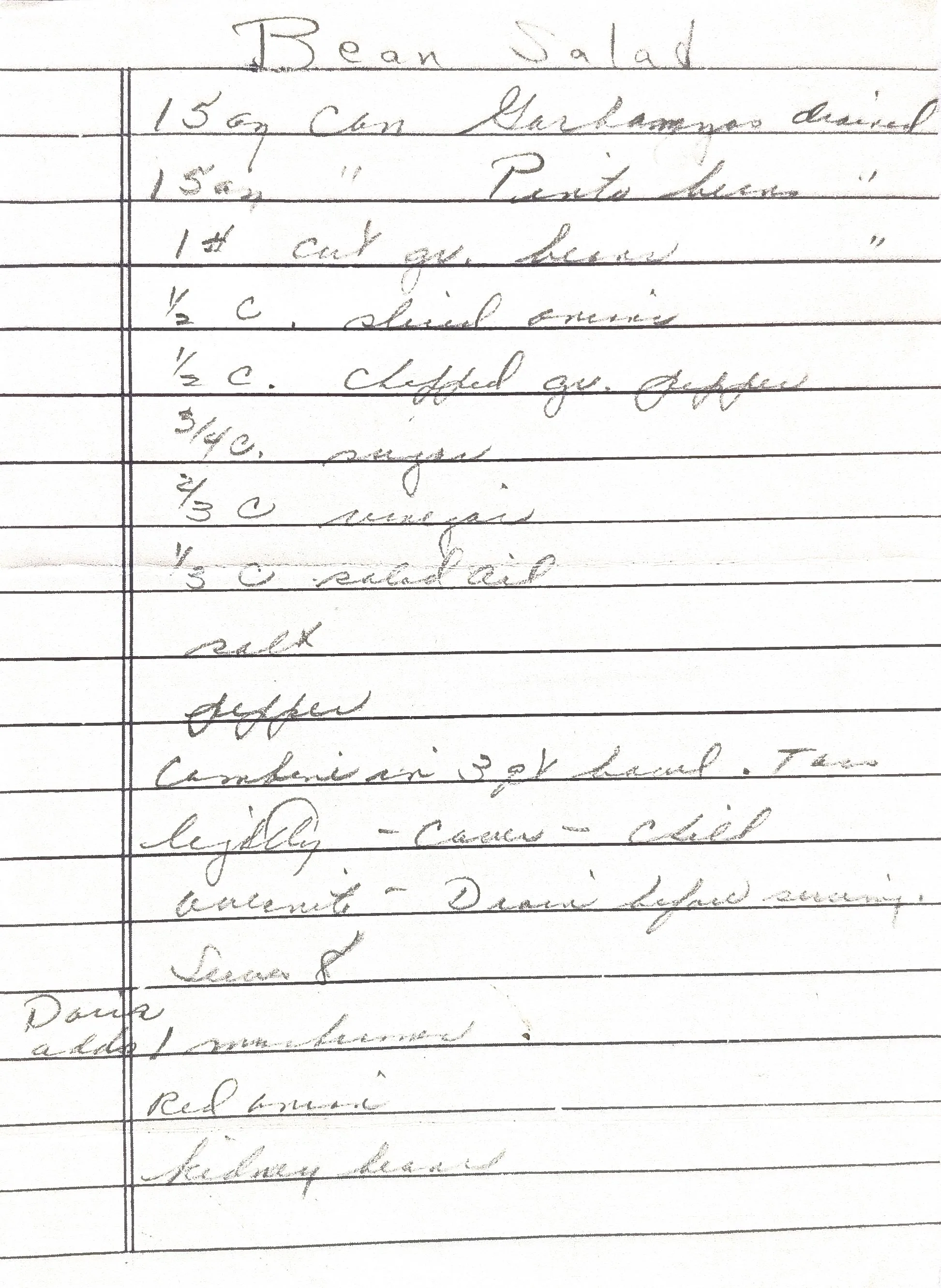 Original Handwritten Card